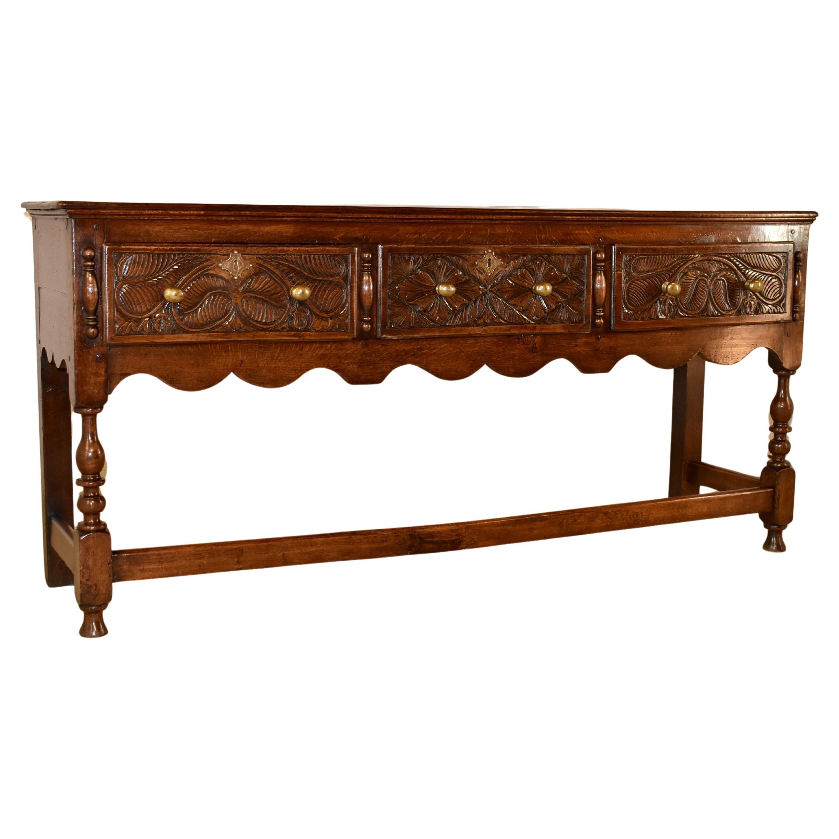 Late 17th - Early 18th Century English Oak Sideboard