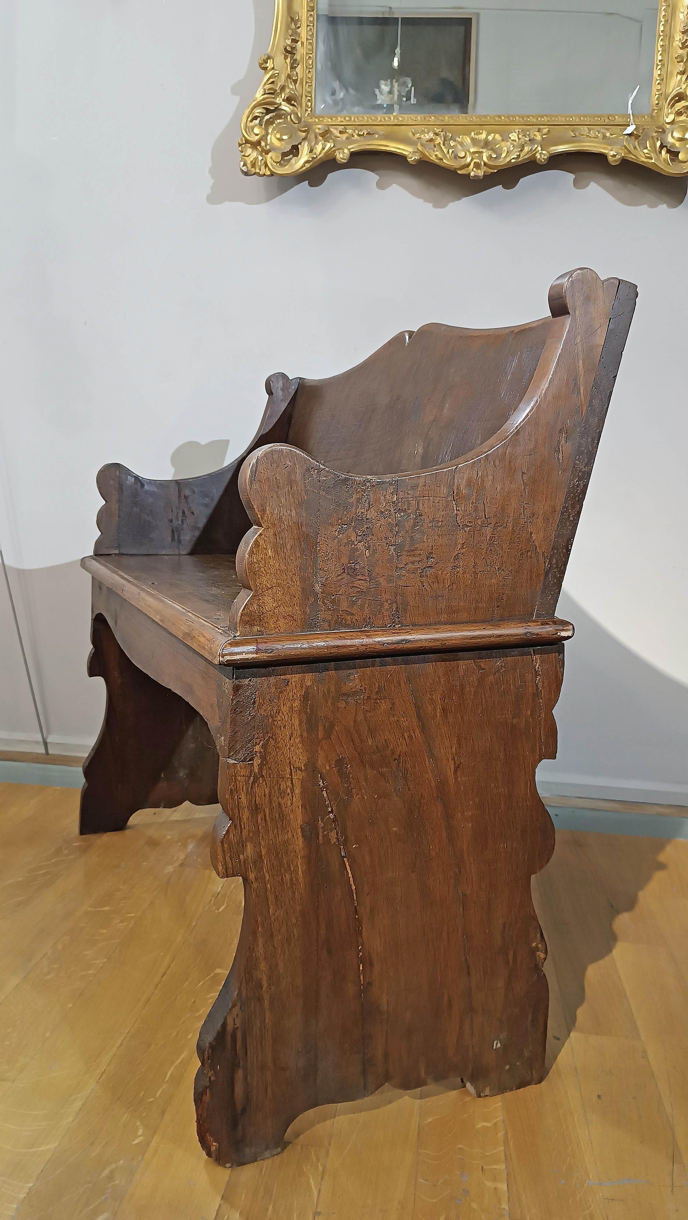 17th Century LATE 17th-EARLY 18th CENTURY PAIR OF LOUIS XIV WALNUT BENCHES For Sale