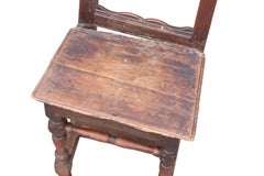Late 17th to Early 18th Century French Provincial Lorraine Oak Chair nr 3
