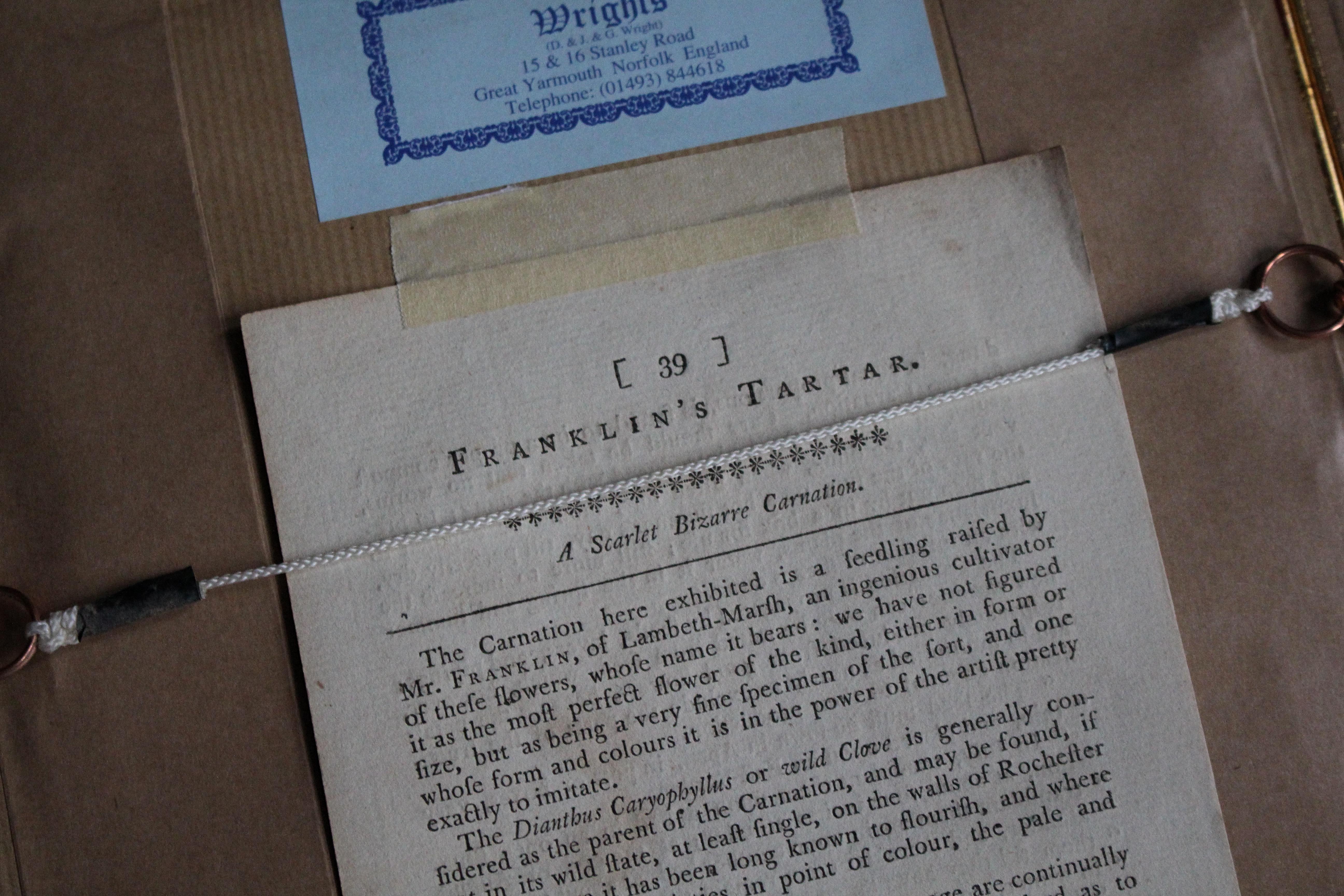 Late 18 C W.Curtis Hand Coloured Botanical Lithograph Plates Faux Marble Mounts For Sale 11