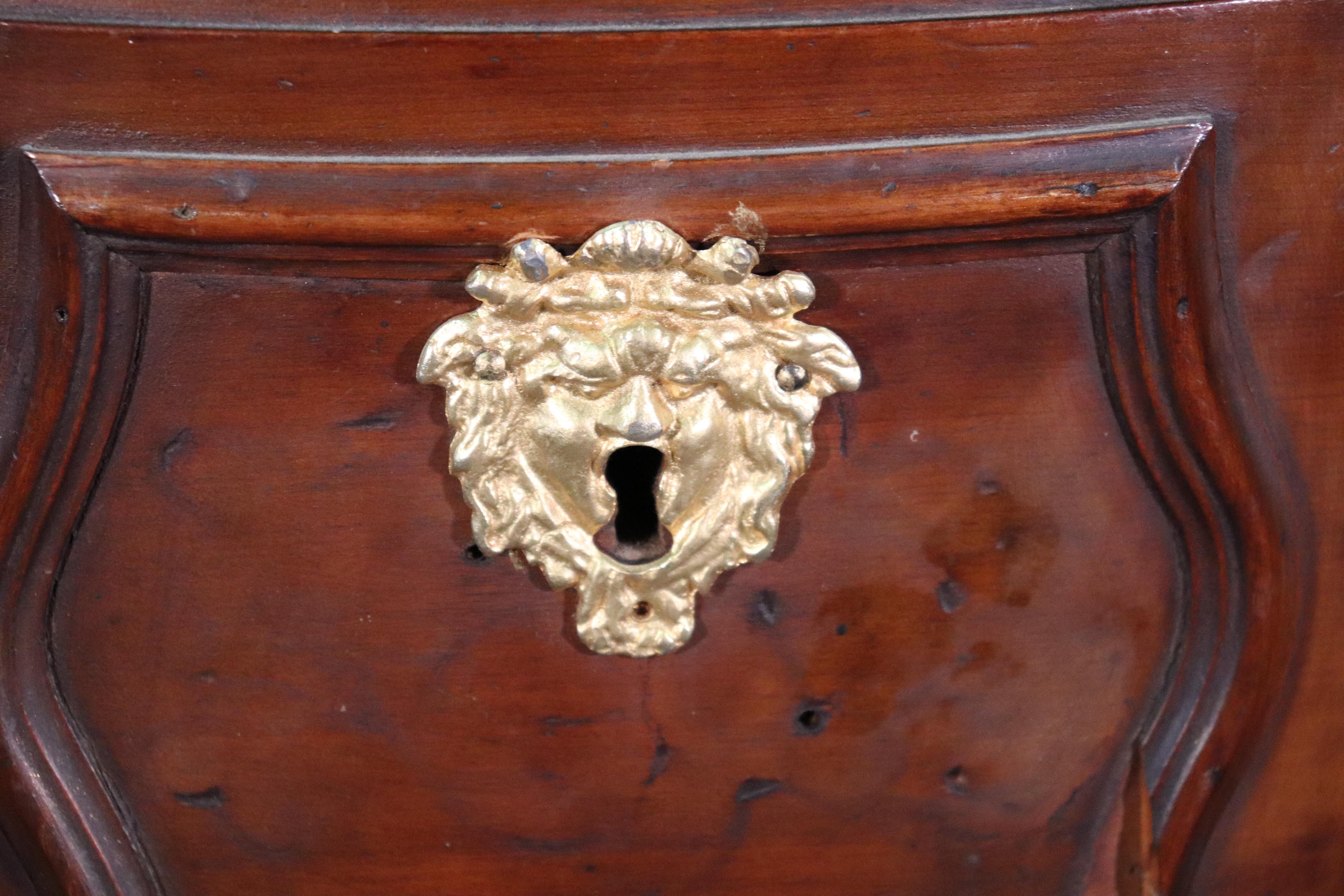 Late 1800s Era French Louis XV Carved Walnut and Bronze Ormolu Dresser Commode 1