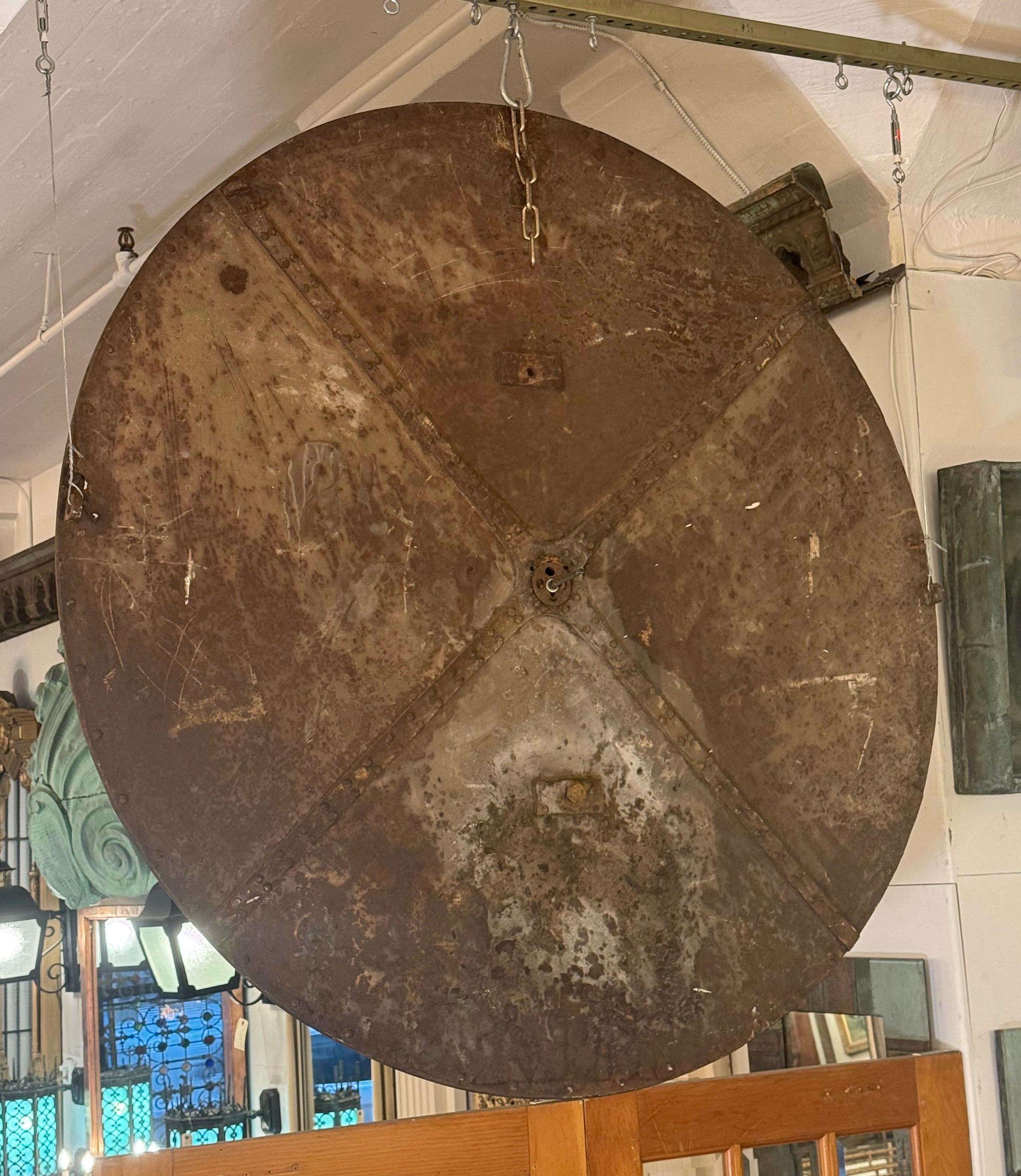 Späte 1800er Französisch Gusseisen Turmuhr Zifferblatt 5