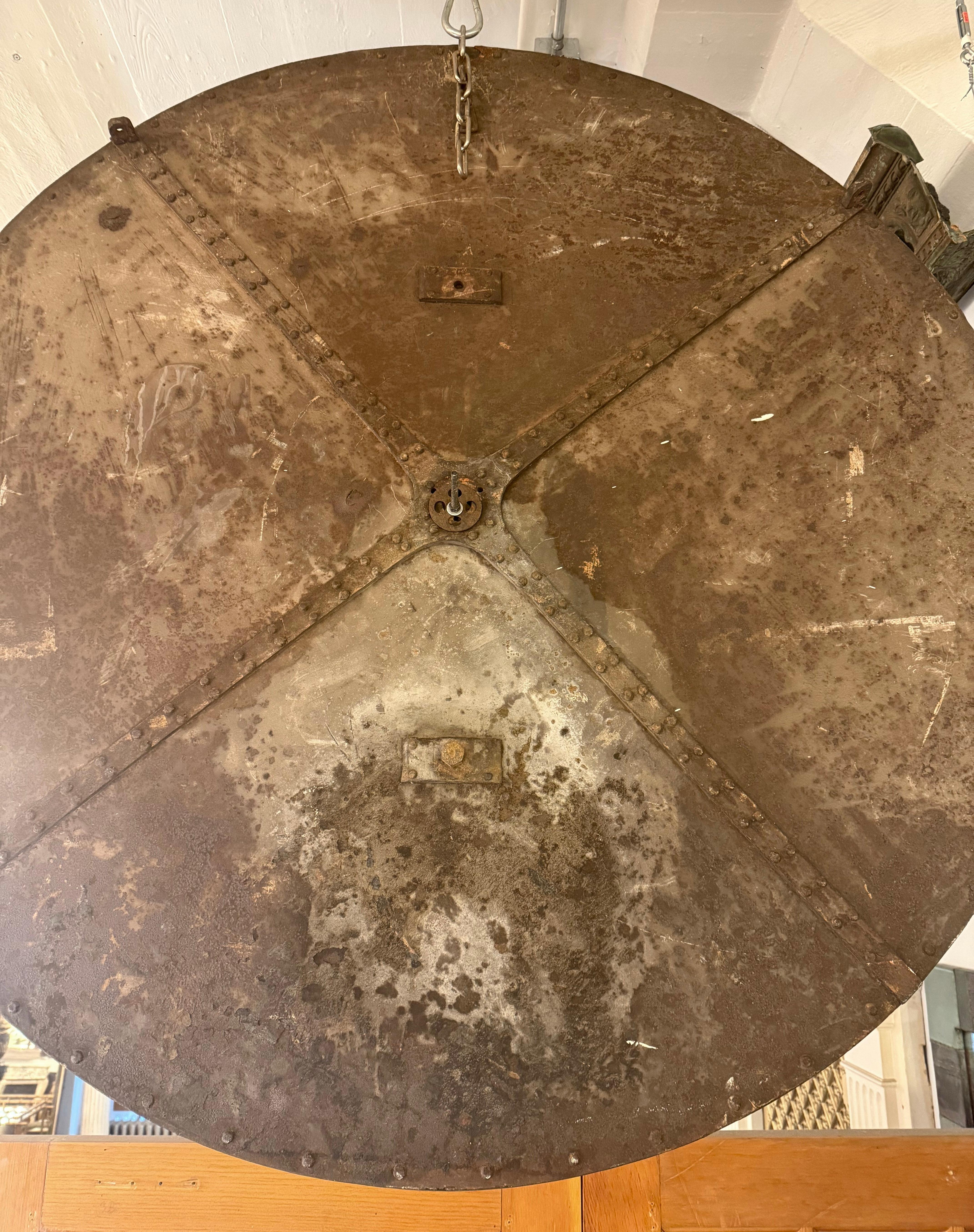 Späte 1800er Französisch Gusseisen Turmuhr Zifferblatt 6