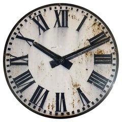 Late 1800s French Cast Iron Tower Clock Face