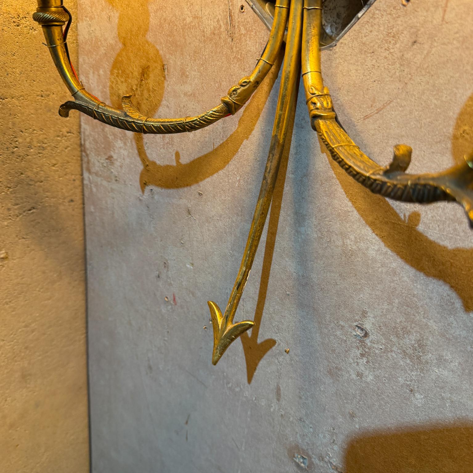 Late 1800s French Empire Bronze Wall Sconces For Sale 9