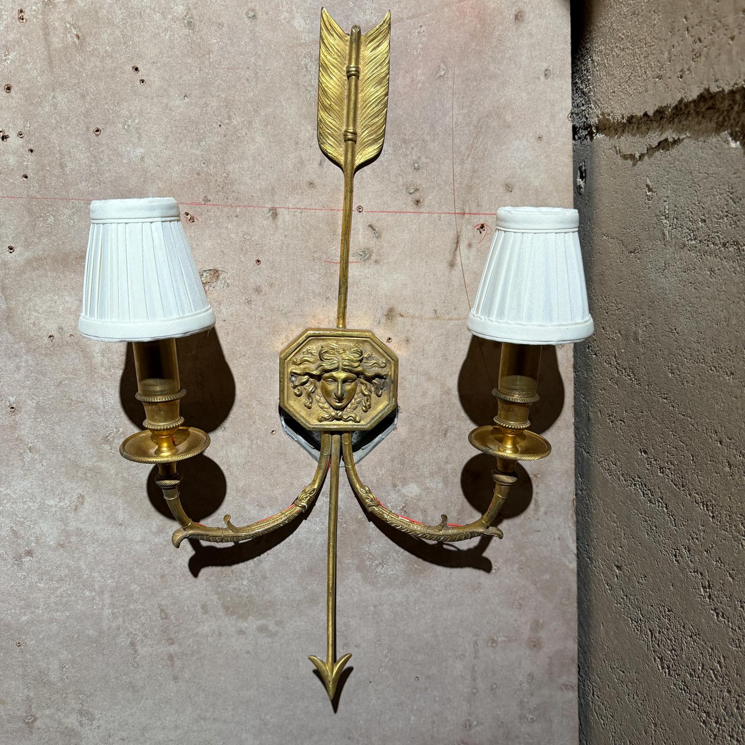 Late 1800s French Empire Bronze Wall Sconces For Sale 11