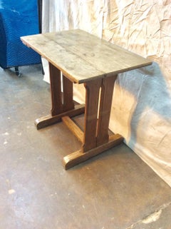 Late 1800s French Oak Trestle Table
