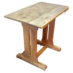 Late 1800s French Oak Trestle Table