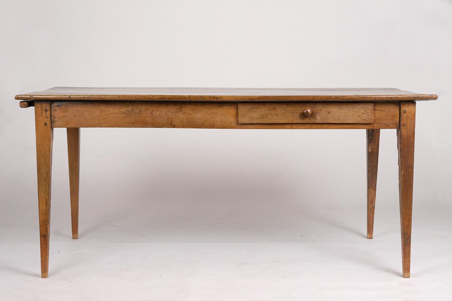 Polished Antique French Farm Dining Table