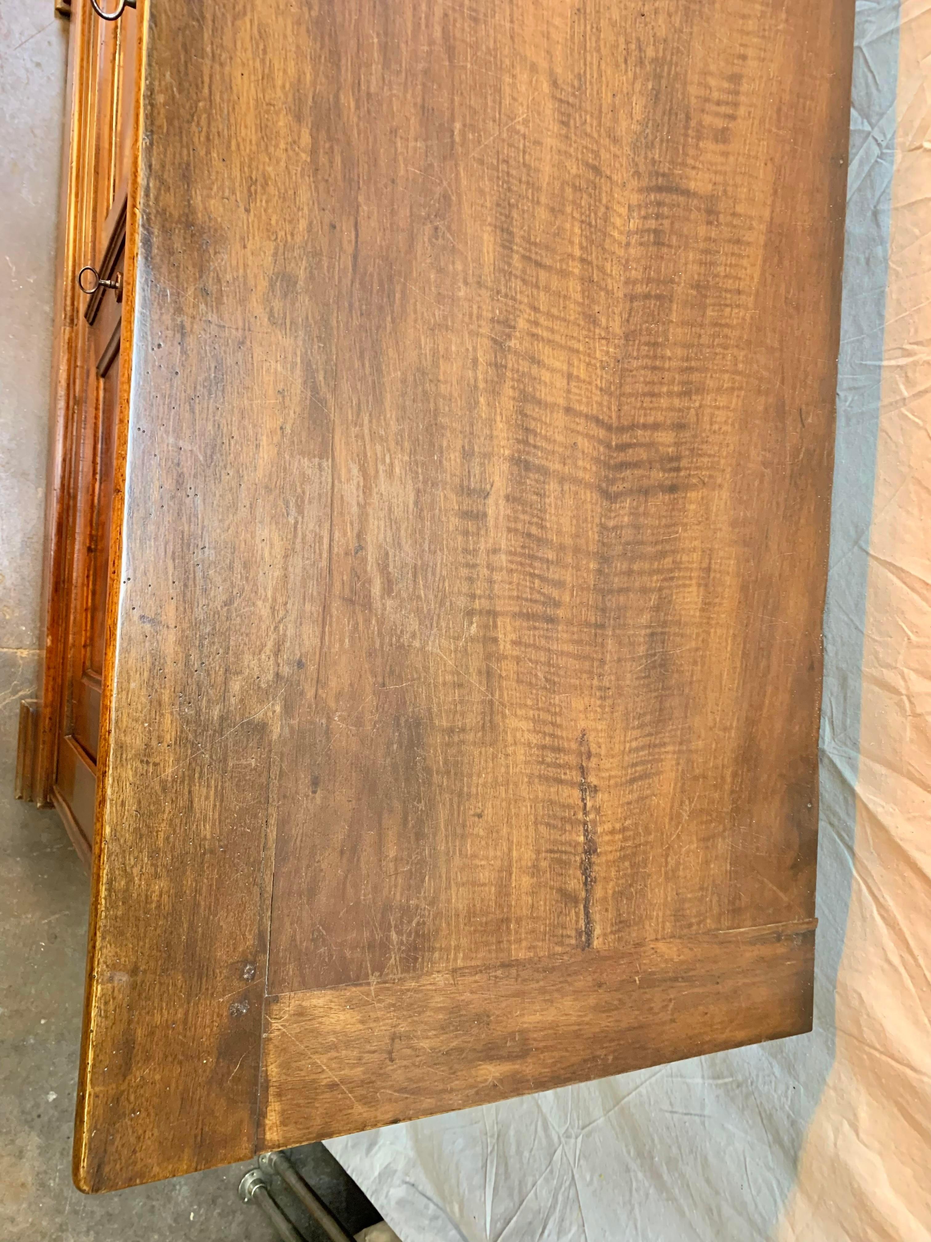 Late 1800s French Walnut Louis Philippe Sideboard Buffet 1