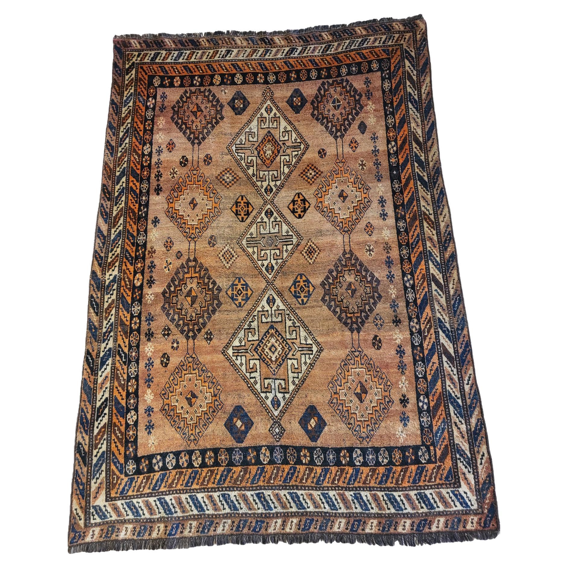 Lori géométrique de la fin du XIXe siècle - Tapis persan nomade en vente