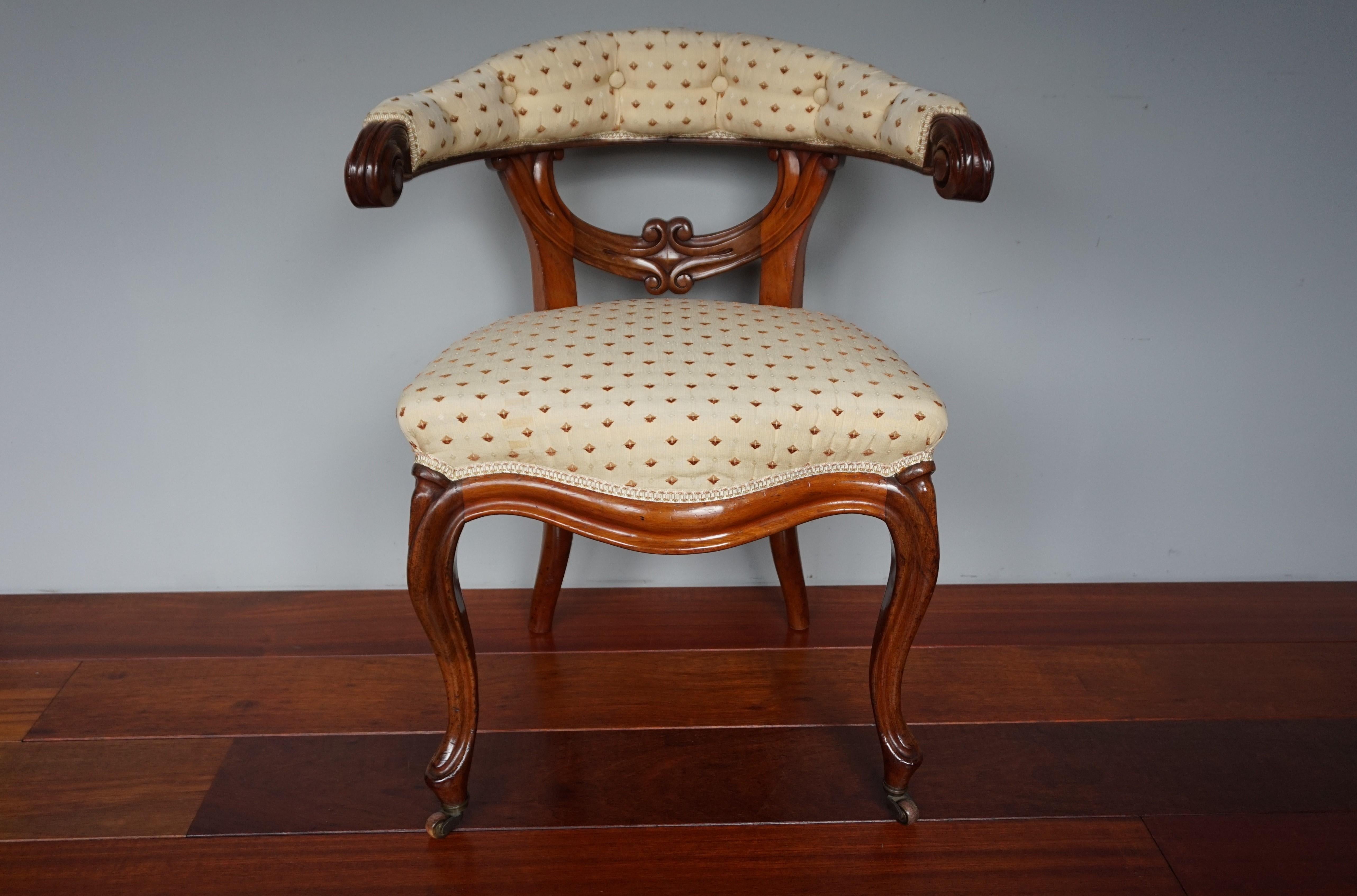 Exceptional design and highly stylish antique office chair.

This remarkable antique chair from the mid-1800s is as strong and stable as the day she was handcrafted over 150 years ago. Antique office chairs come in all shapes and sizes, but this
