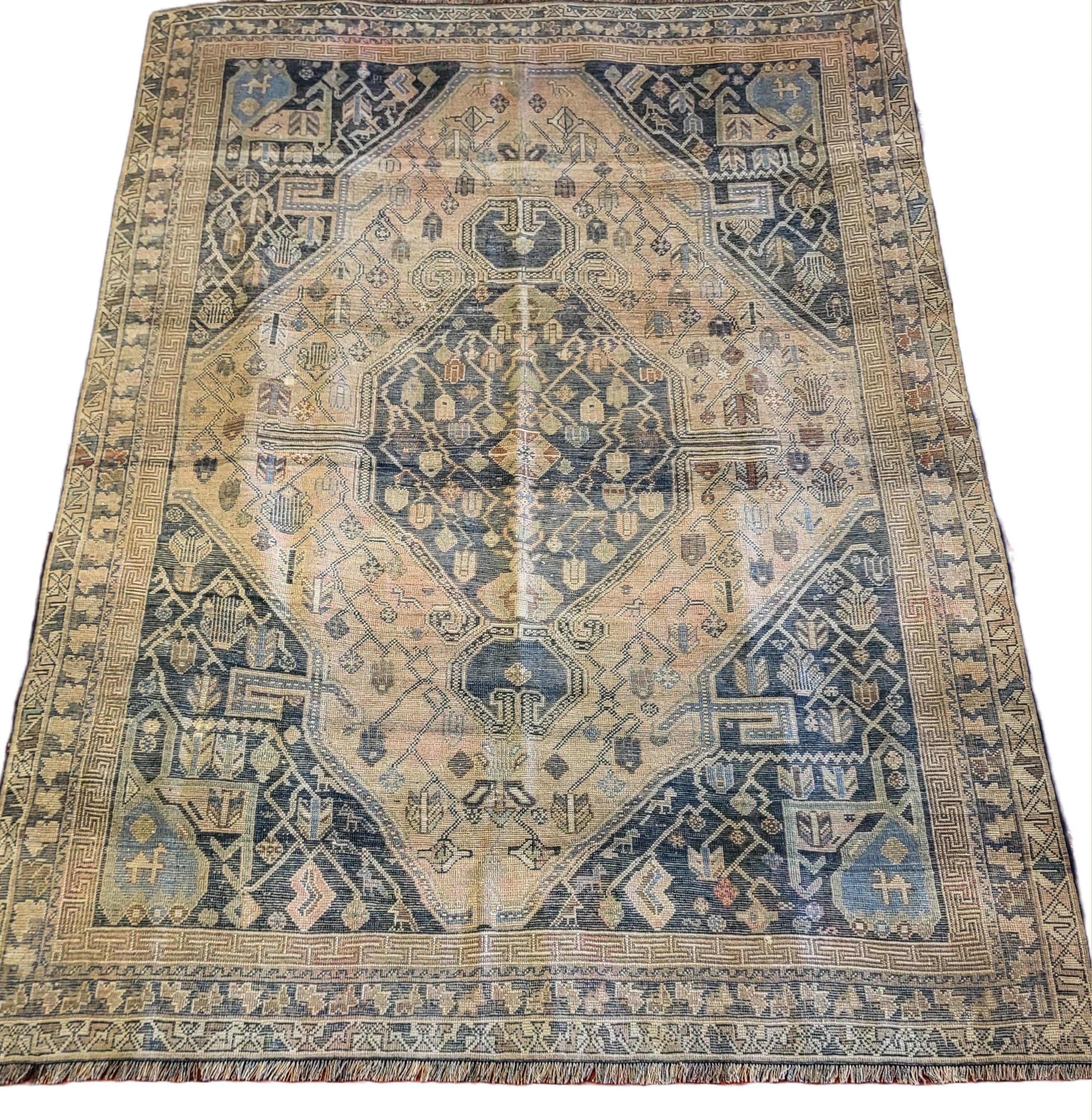 Incredible 19th Century Lori

7' x 9' 

Made entirely of persian wool: raised, sheared, dyed, spun, and handwoven by the ancient nomadic tribe known as the Lores. The Lores are one of the most ancient and renowned nomadic weavers, along side the