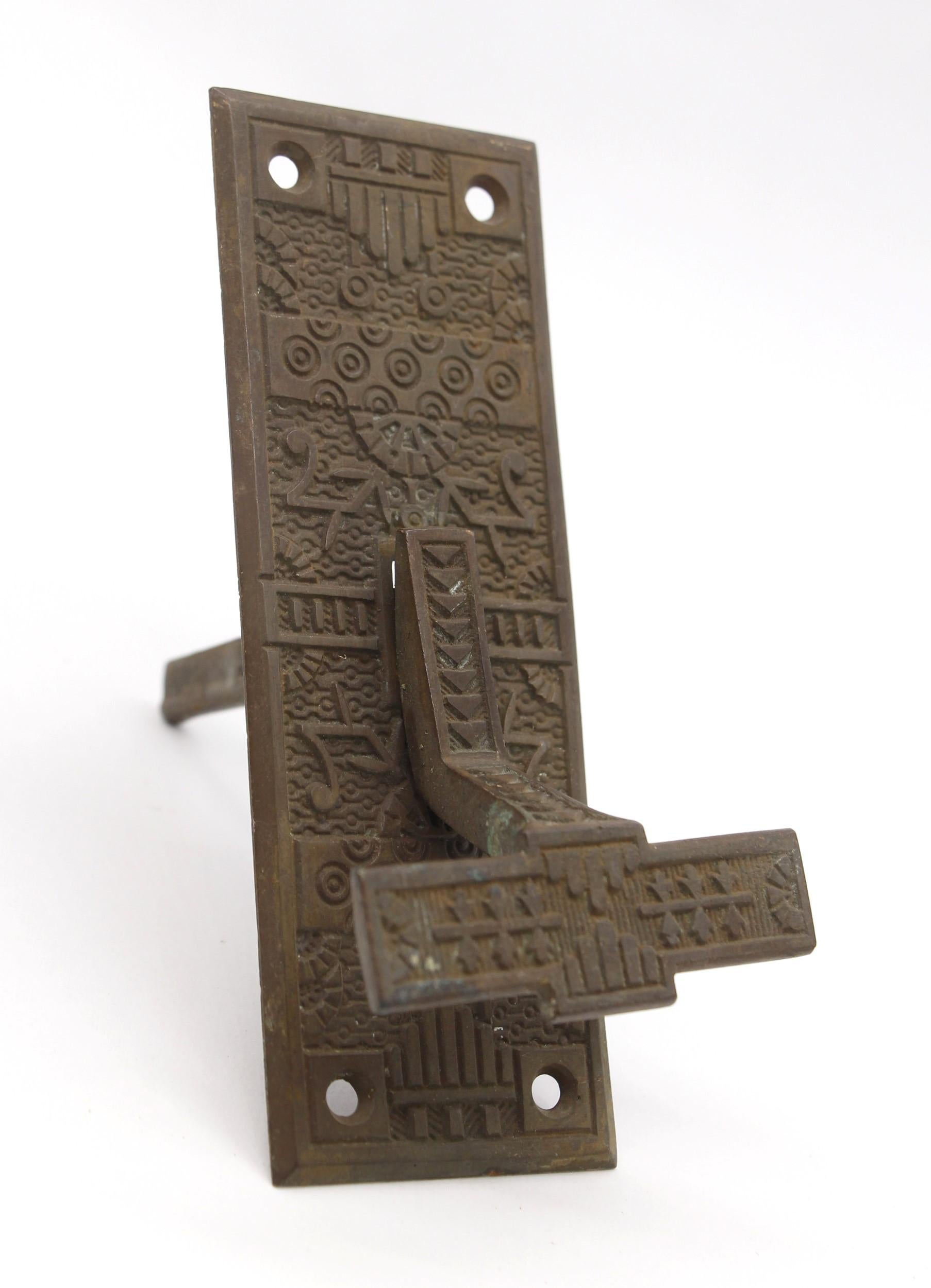 19th Century Late 1800s Victorian Mechanical Crank Doorbell w Lever Working Condition