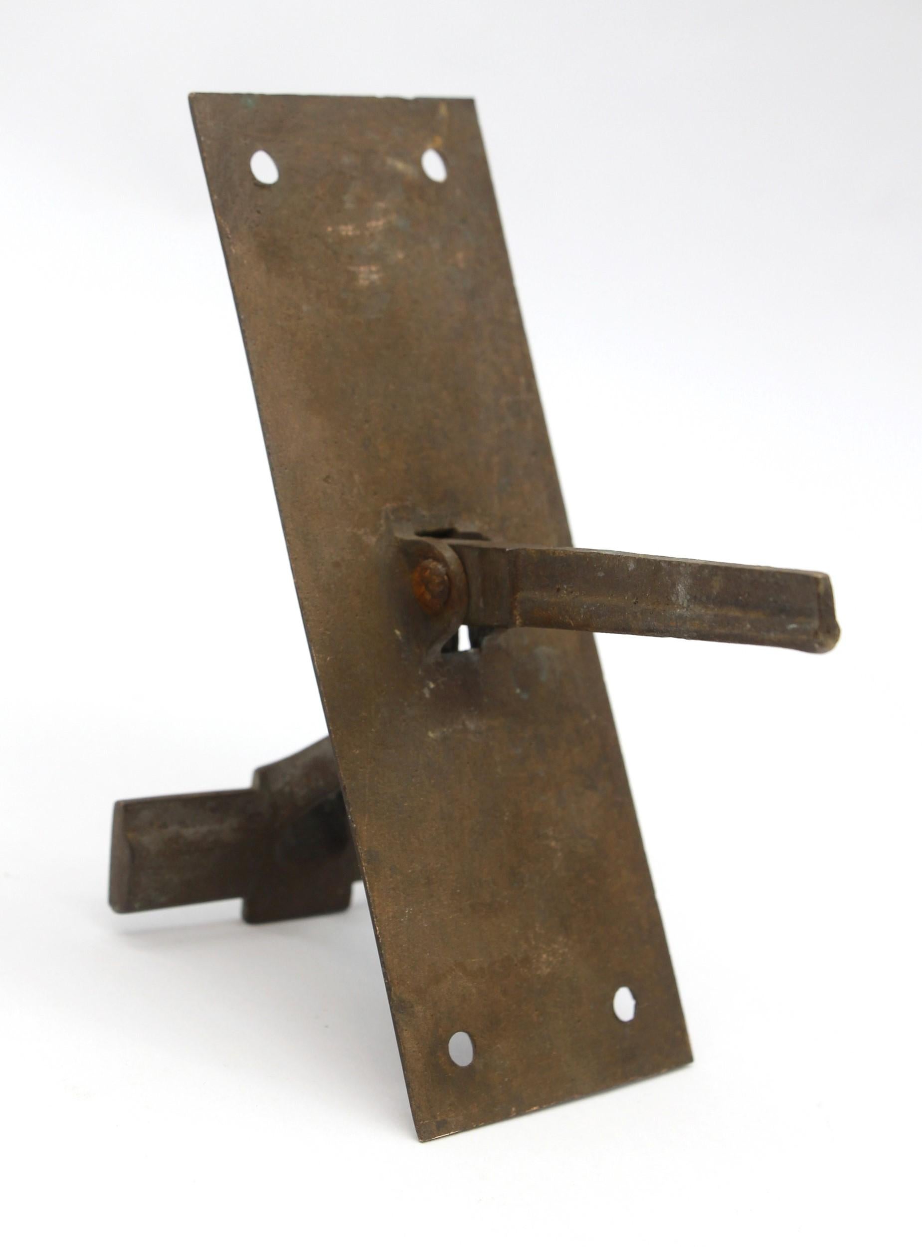 Late 1800s Victorian Mechanical Crank Doorbell w Lever Working Condition 2