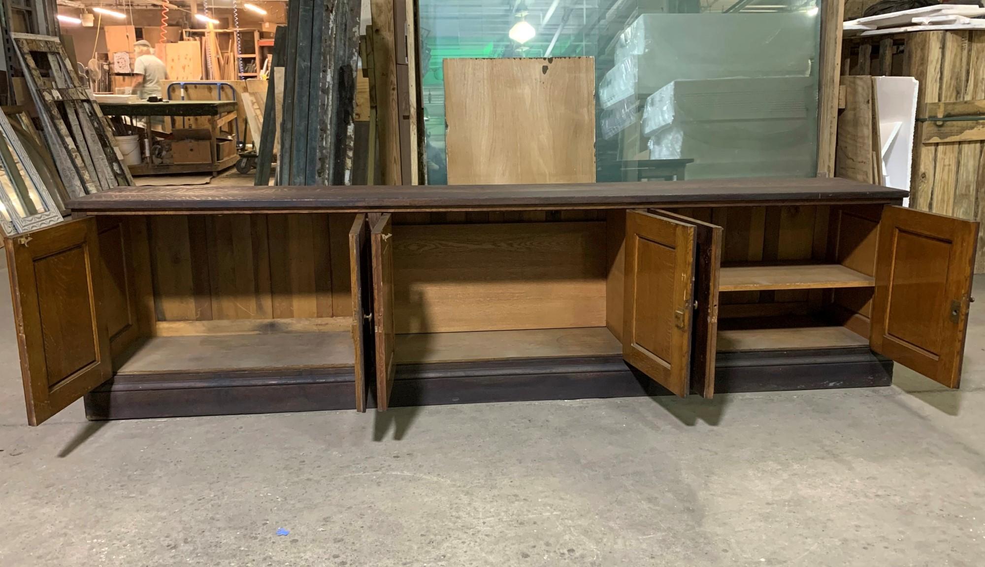 Late 1800s Wood Cabinet Apothecary Card Catalog with Drawers and Shelves 5