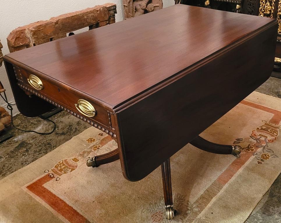 Late 18C Scottish Regency Large Pembroke or Library Table For Sale 7