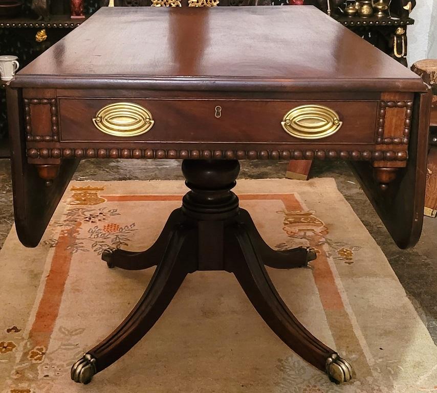 Late 18C Scottish Regency Large Pembroke or Library Table For Sale 9