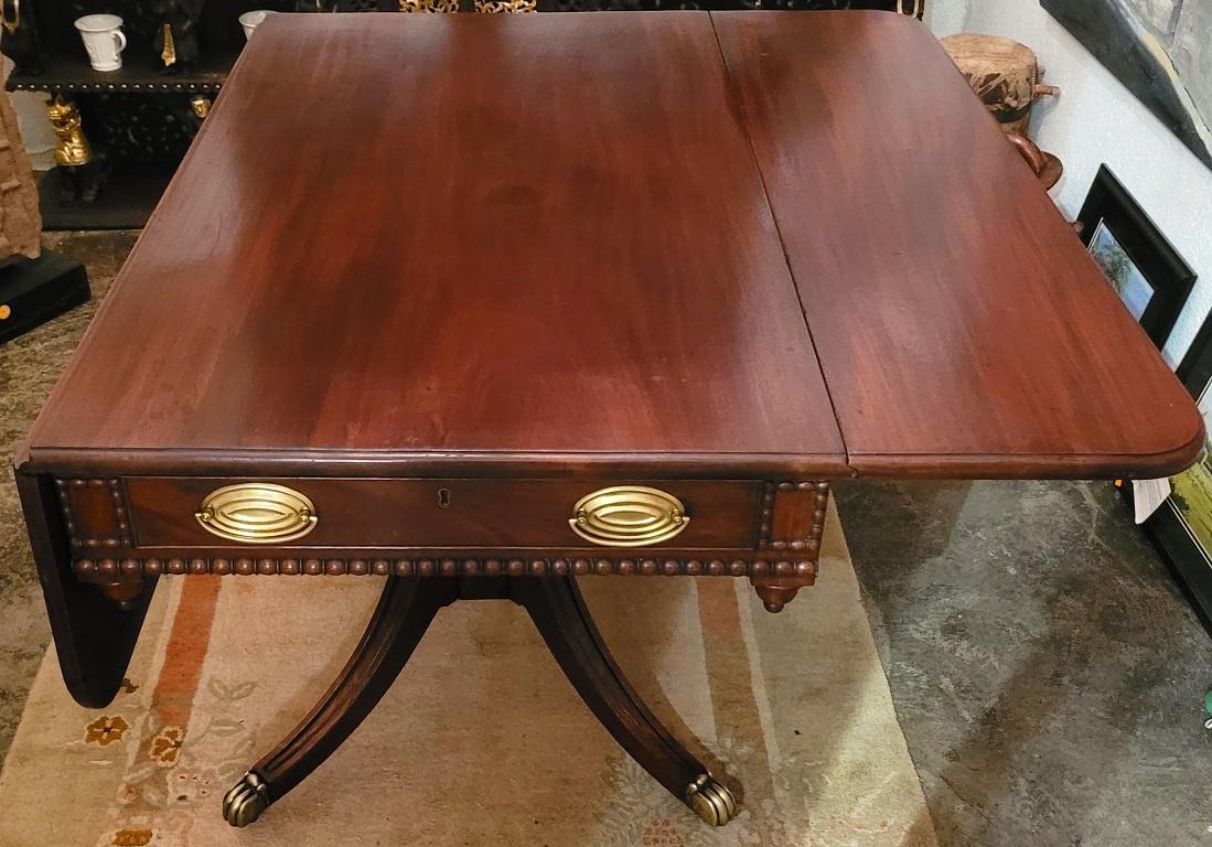 Late 18C Scottish Regency Large Pembroke or Library Table For Sale 10