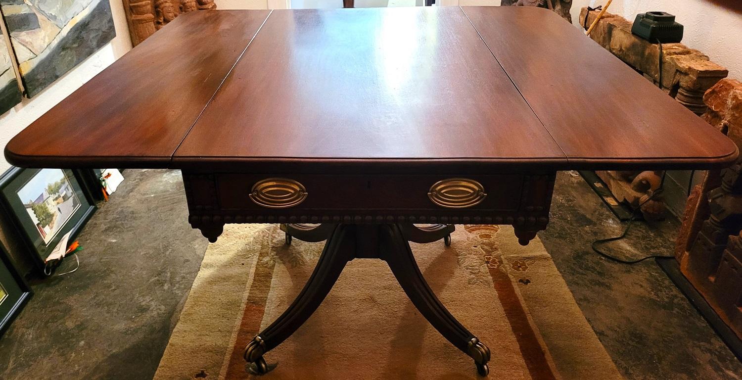 Late 18C Scottish Regency Large Pembroke or Library Table For Sale 11