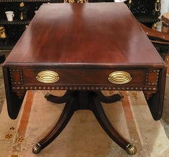 Late 18C Scottish Regency Large Pembroke or Library Table