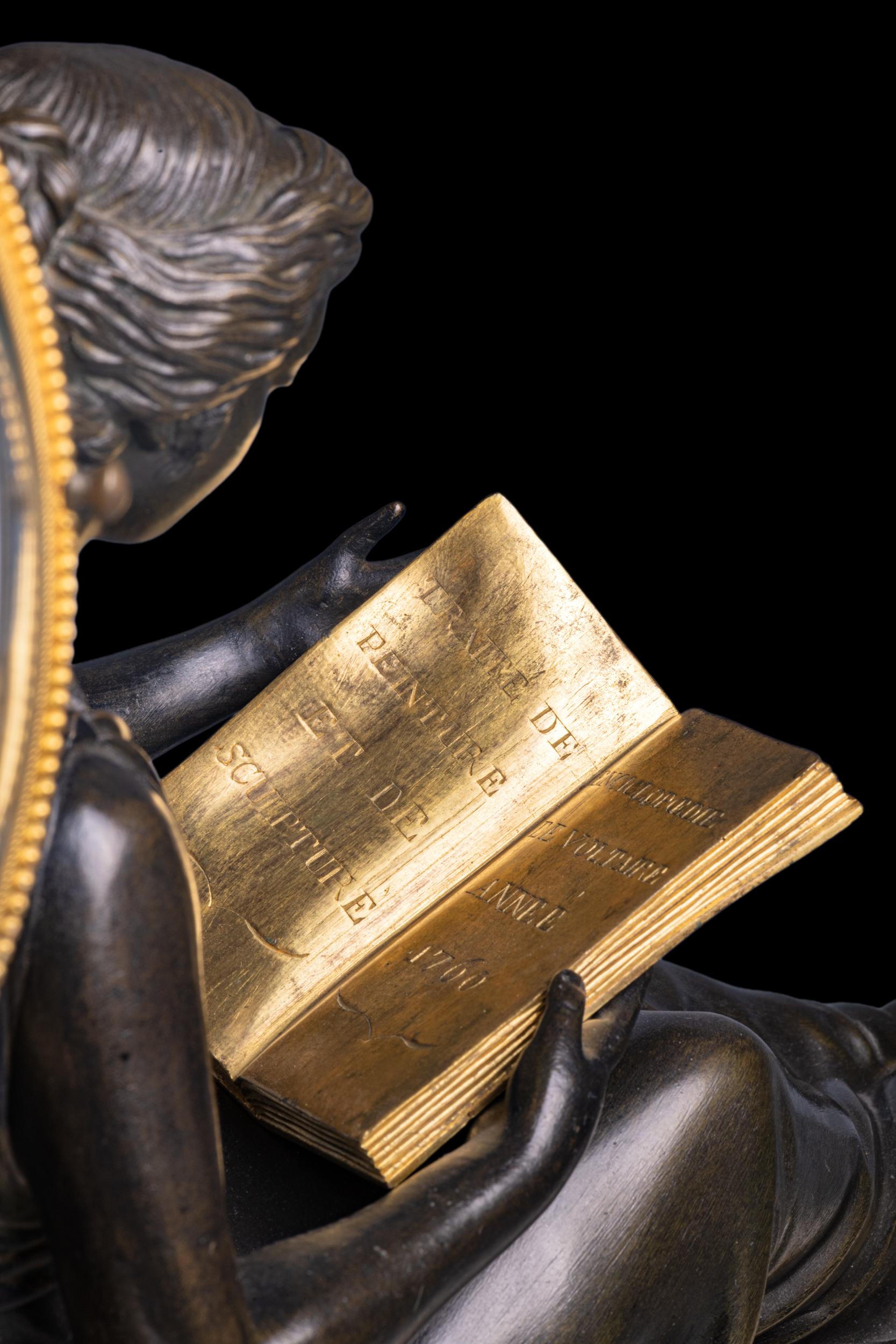 Late 18th/19th Century French Empire Mantle Clock By Parisian Clockmaker Lepaute For Sale 5