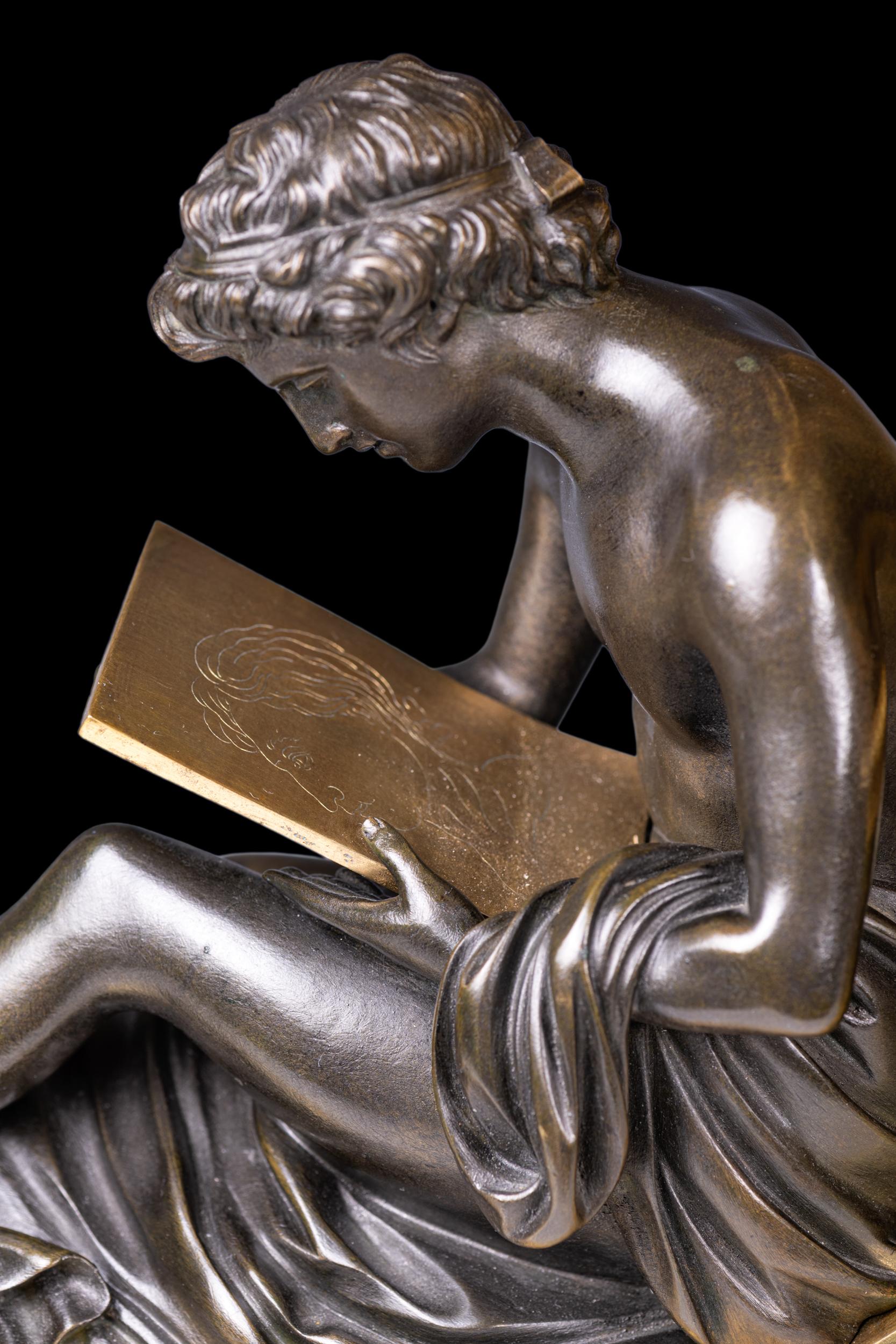 Late 18th/19th Century French Empire Mantle Clock By Parisian Clockmaker Lepaute For Sale 10