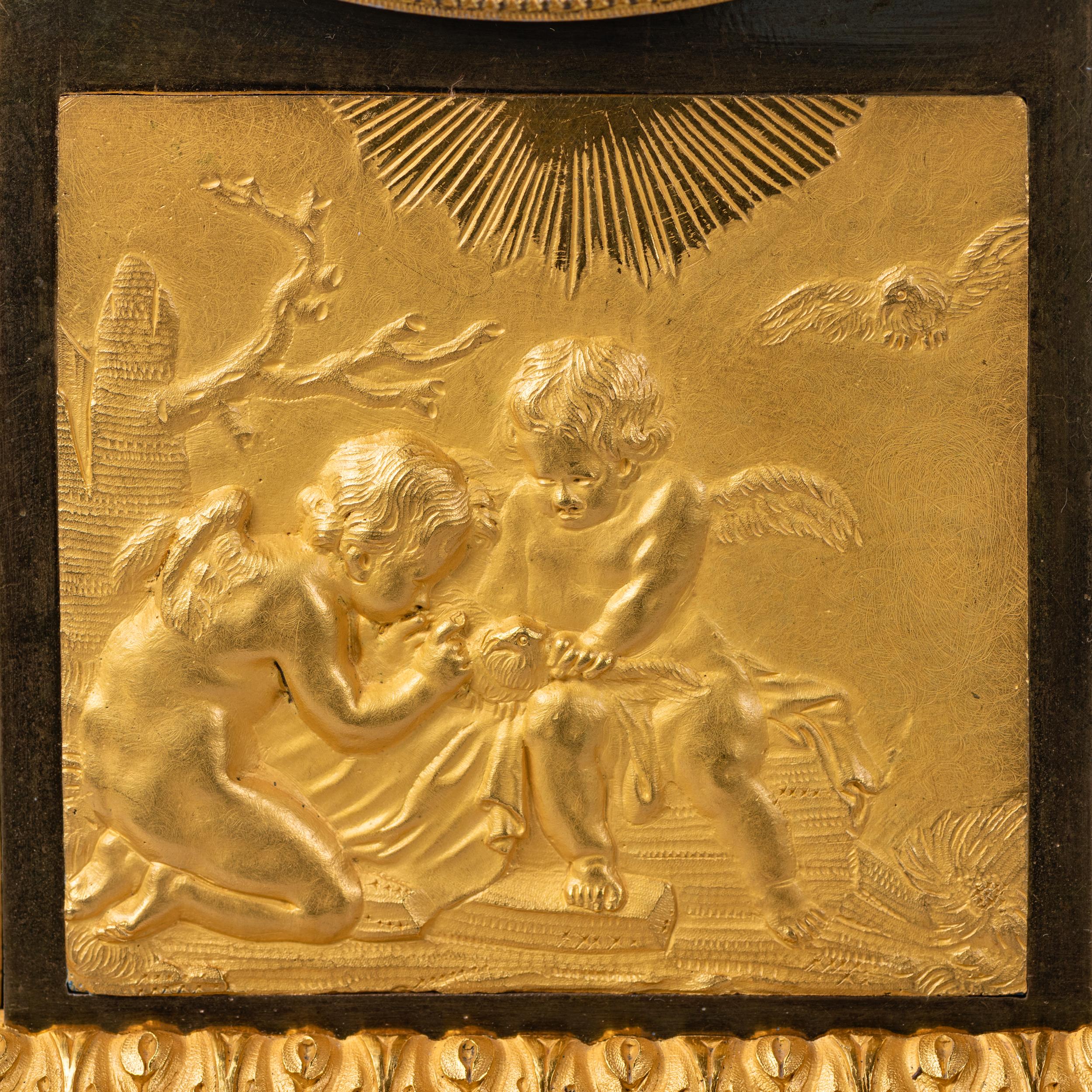 Late 18th/19th Century French Empire Mantle Clock By Parisian Clockmaker Lepaute For Sale 12