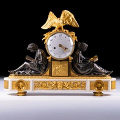 Late 18th/19th Century French Empire Mantle Clock By Parisian Clockmaker Lepaute