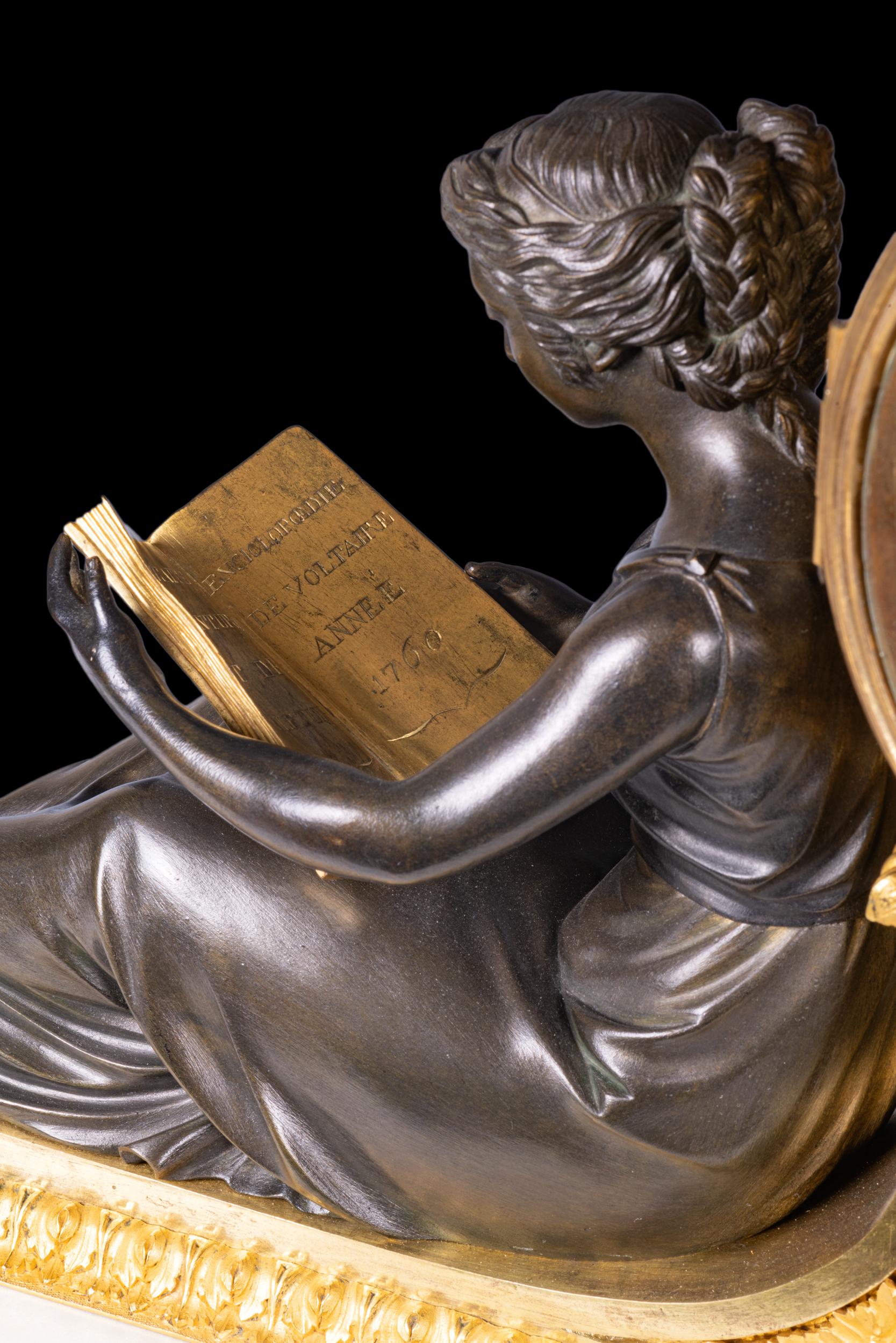 Late 18th/19th Century French Empire Mantle Clock By Parisian Clockmaker Lepaute For Sale 2