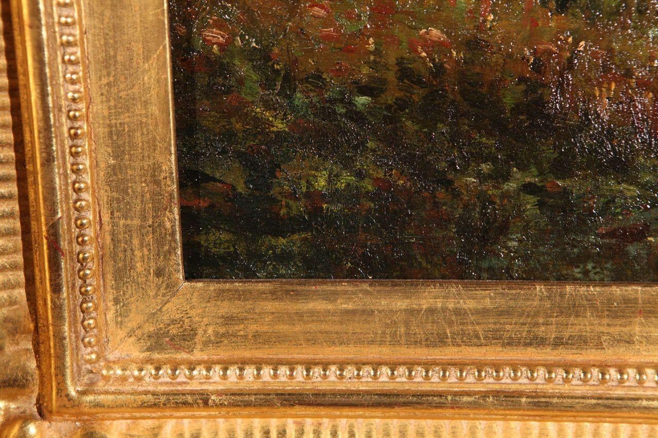 Late 18th C. American Landscape Painting with Animals In Excellent Condition For Sale In Los Angeles, CA