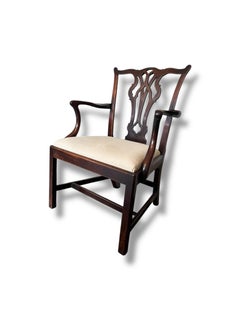 Late 18th C Chippendale Mahogany Carver Armchair