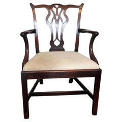 Late 18th C Chippendale Mahogany Carver Armchair
