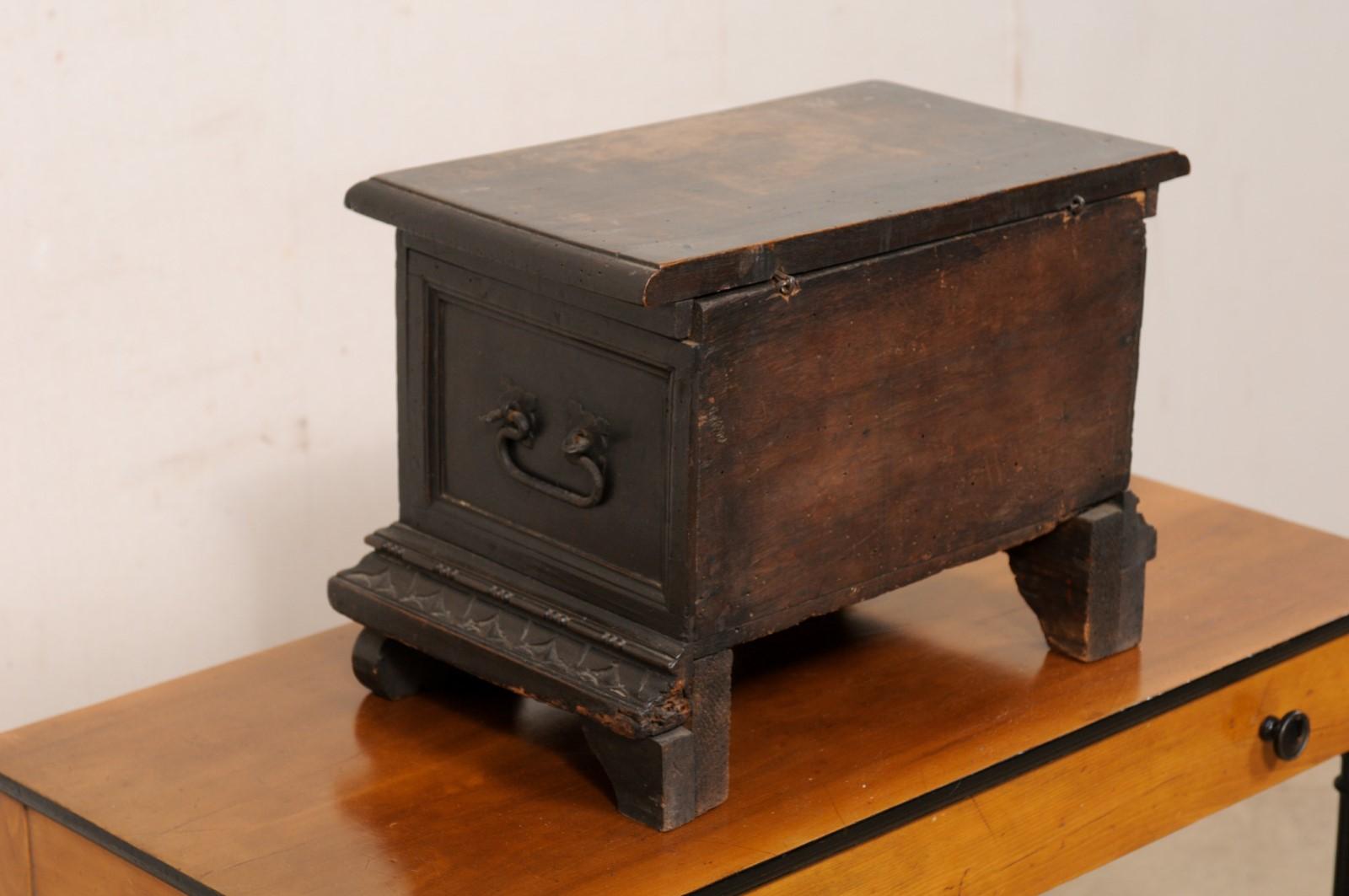 Late 18th C. English Carved Wood Document Box For Sale 6