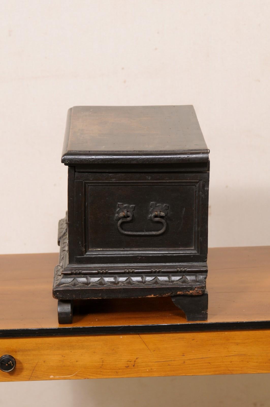Late 18th C. English Carved Wood Document Box For Sale 7