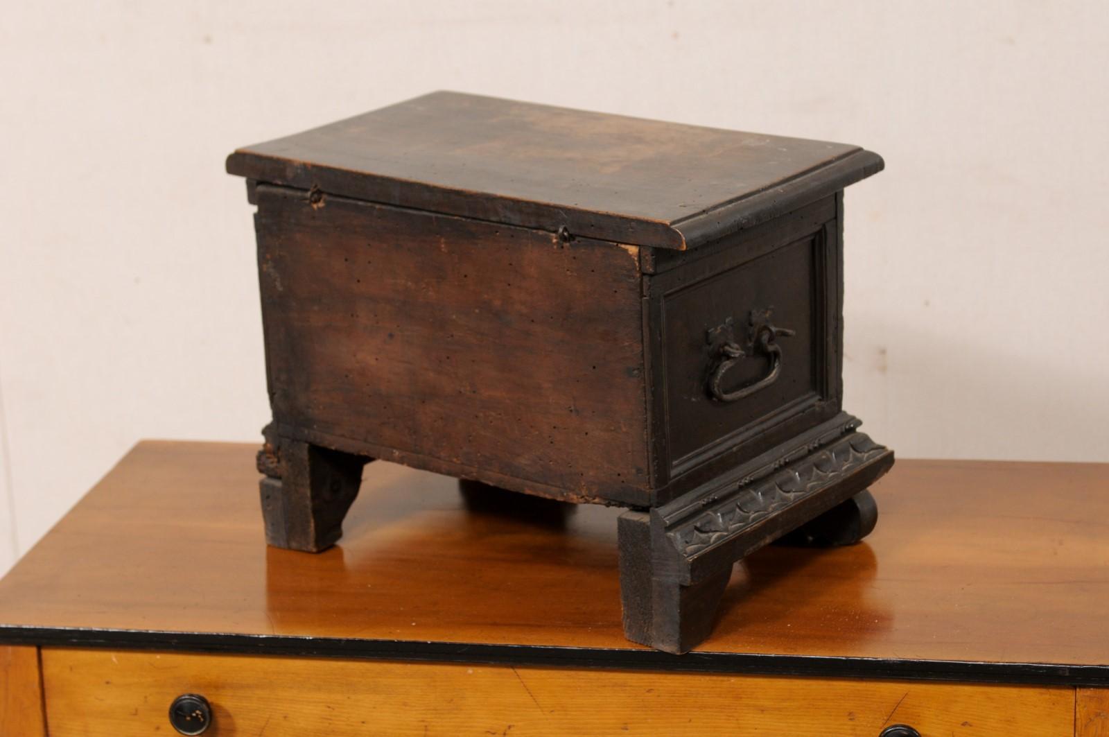 Late 18th C. English Carved Wood Document Box For Sale 3