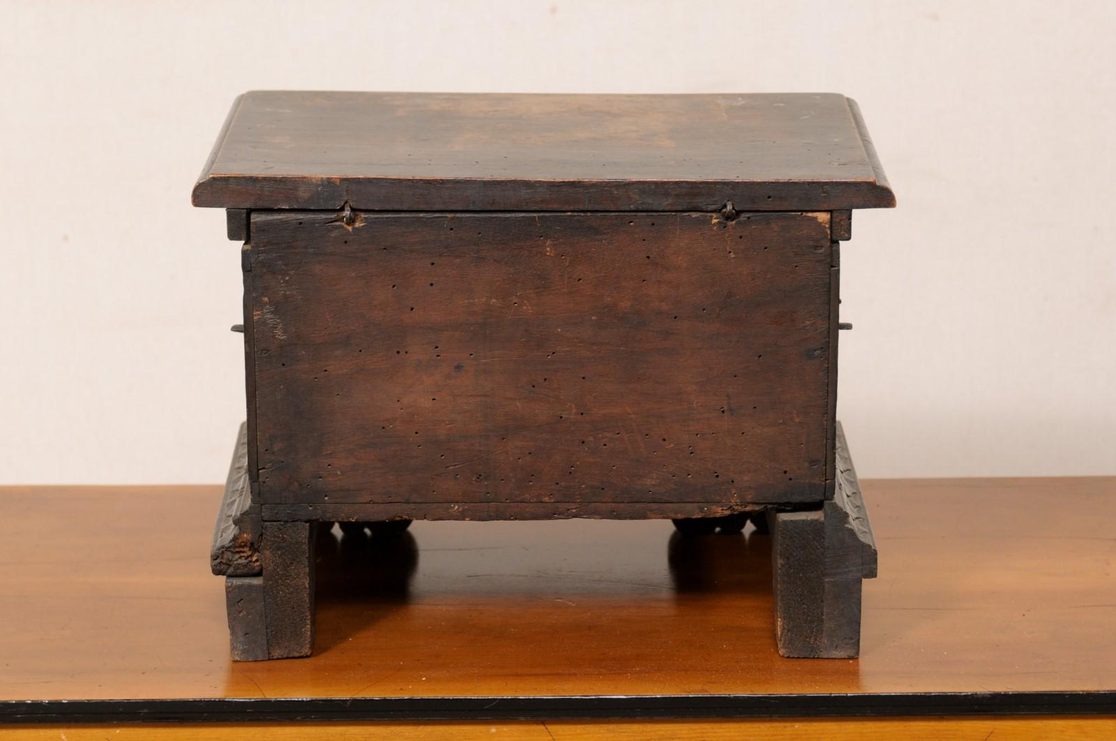 Late 18th C. English Carved Wood Document Box For Sale 4