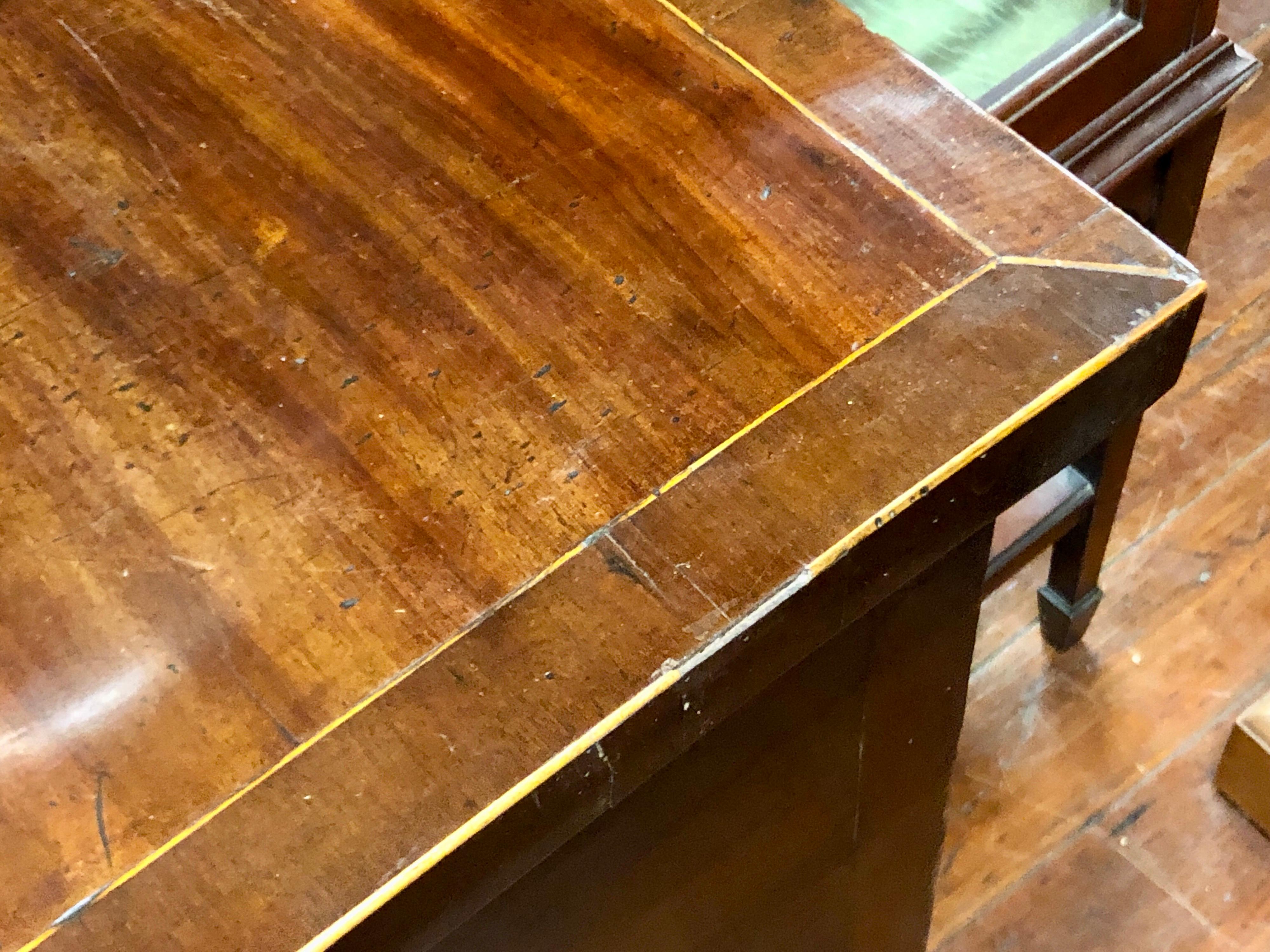 Late 18th C. English Inlaid Mahogany Hepplewhite Style Shaped Front Sideboard For Sale 10