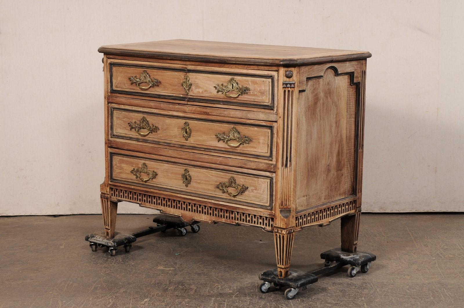 Late 18th C French Commode with Fabulously Carved Details For Sale 6