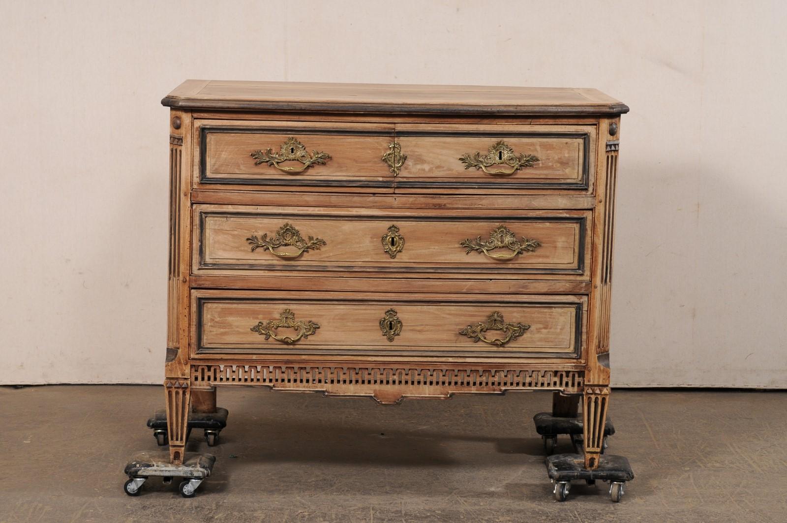 Late 18th C French Commode with Fabulously Carved Details For Sale 7