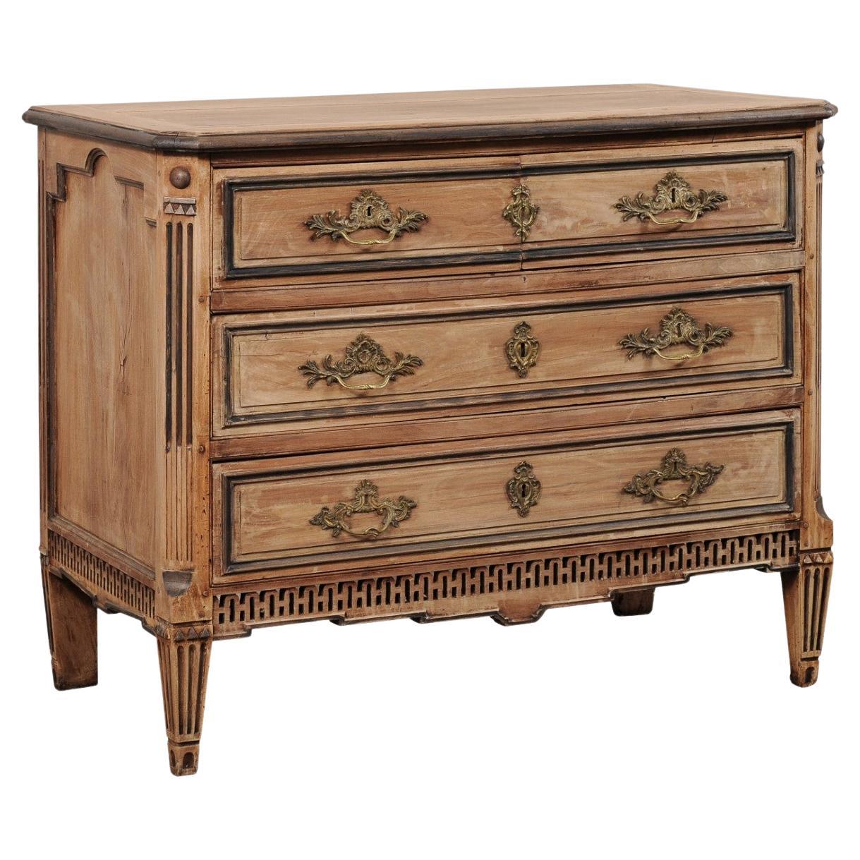 Late 18th C French Commode with Fabulously Carved Details