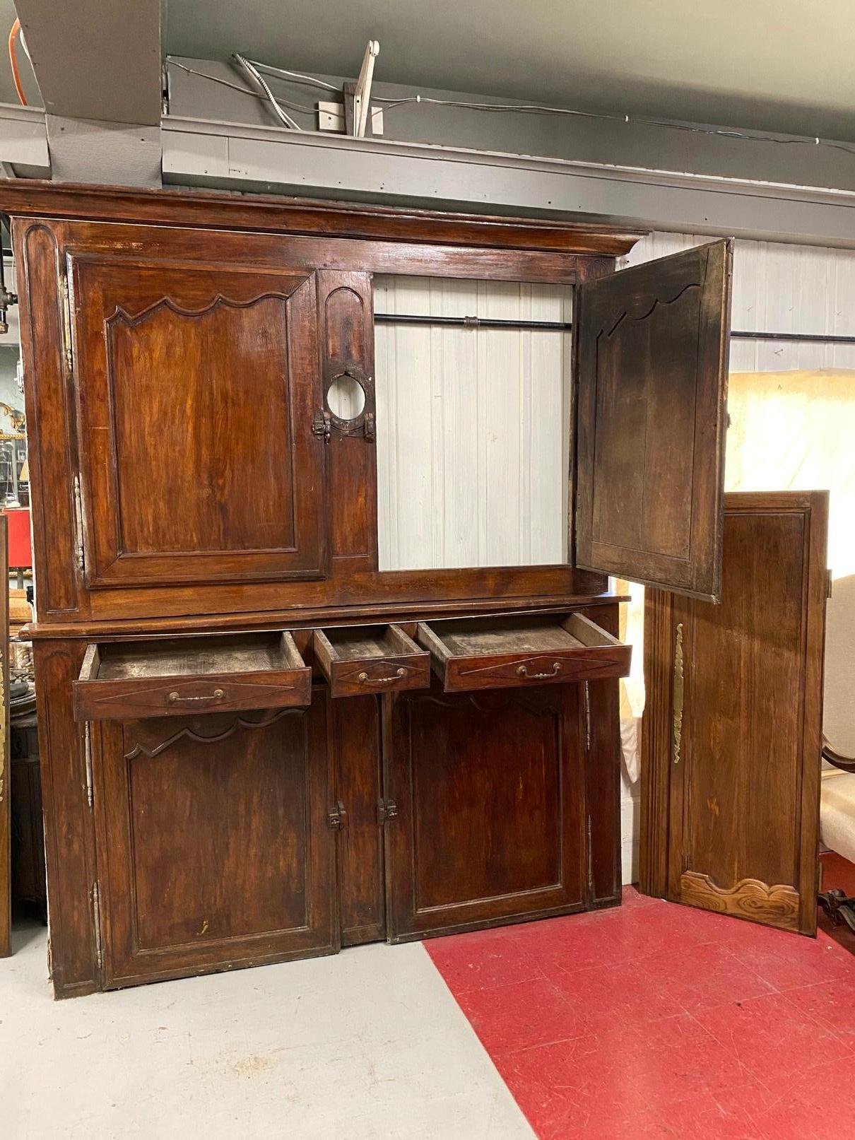 Late 18th Century French Paneled Boiserie Storage Wall Unit For Sale 3