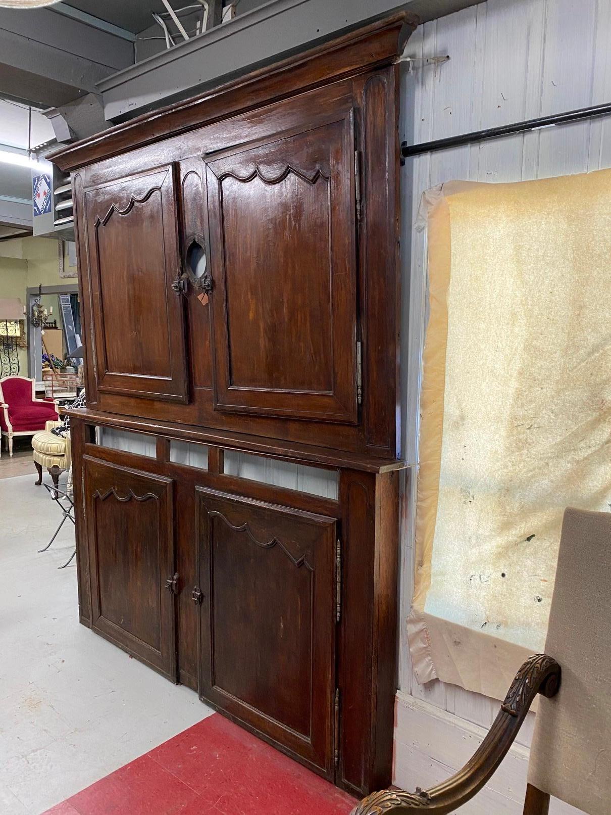 Late 18th Century French Paneled Boiserie Storage Wall Unit For Sale 1