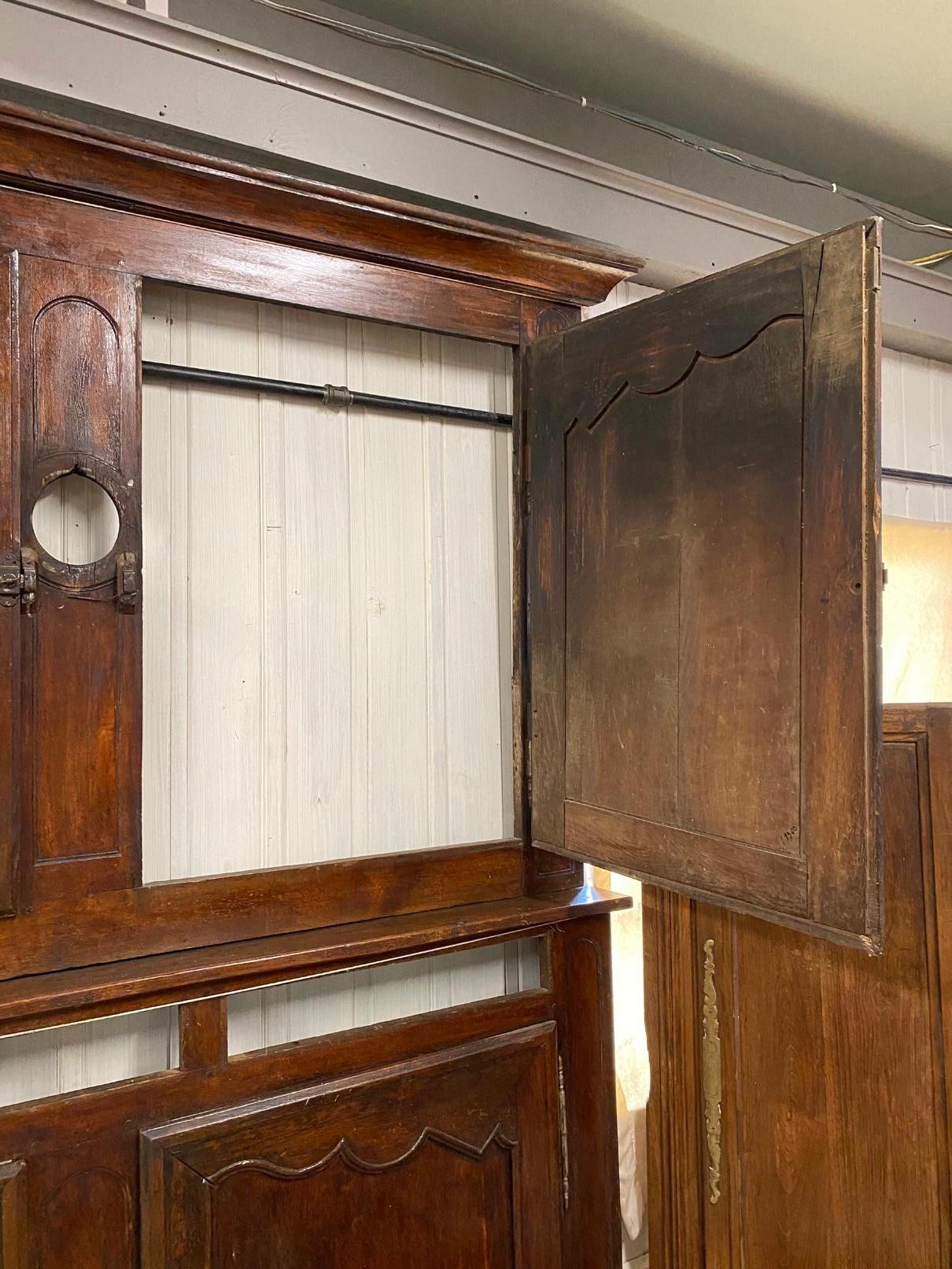 Late 18th Century French Paneled Boiserie Storage Wall Unit For Sale 2