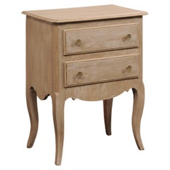 Late 18th C. French Smaller-Sized Two-Drawer Wooden Side Chest Late 18th C. French Smaller-Sized Two-Drawer Wooden Side Chest