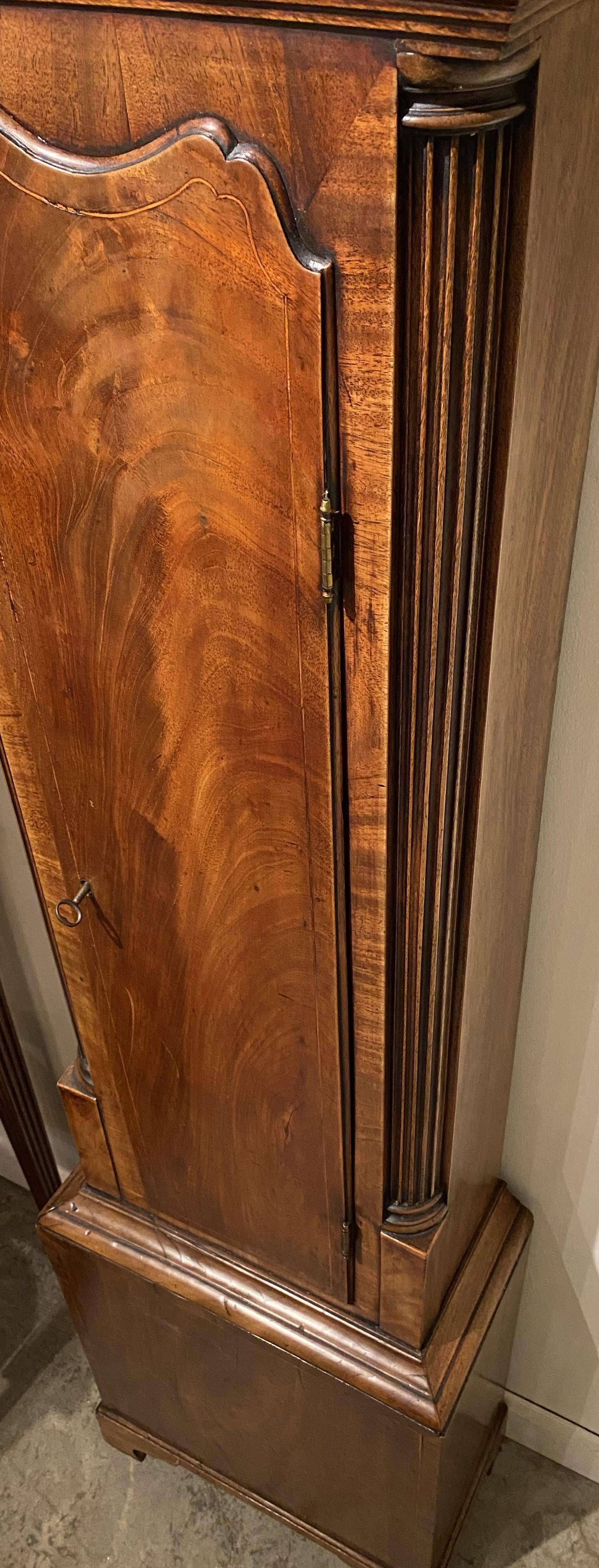 Late 18th c Scottish Mahogany Tall Clock by Ebenezer Anderson, Auchtermuchty For Sale 4
