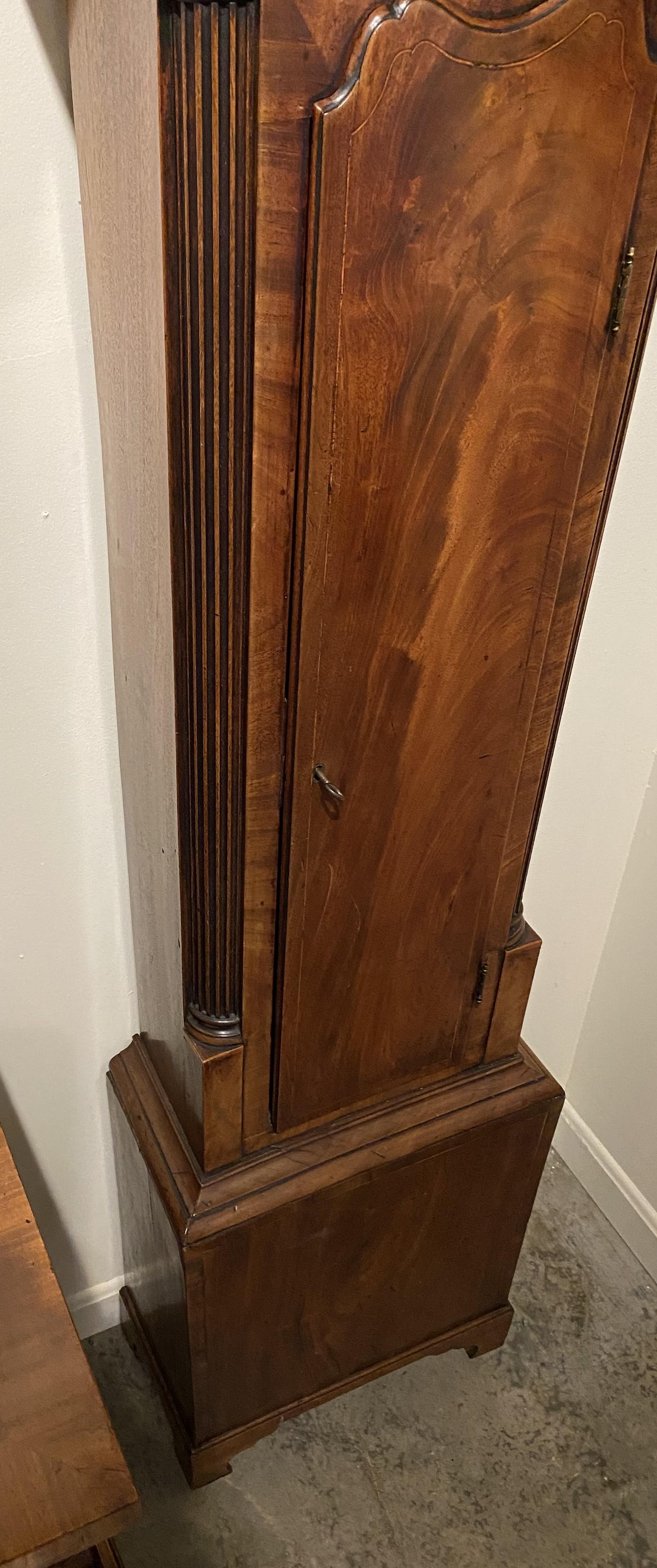 Late 18th c Scottish Mahogany Tall Clock by Ebenezer Anderson, Auchtermuchty For Sale 2