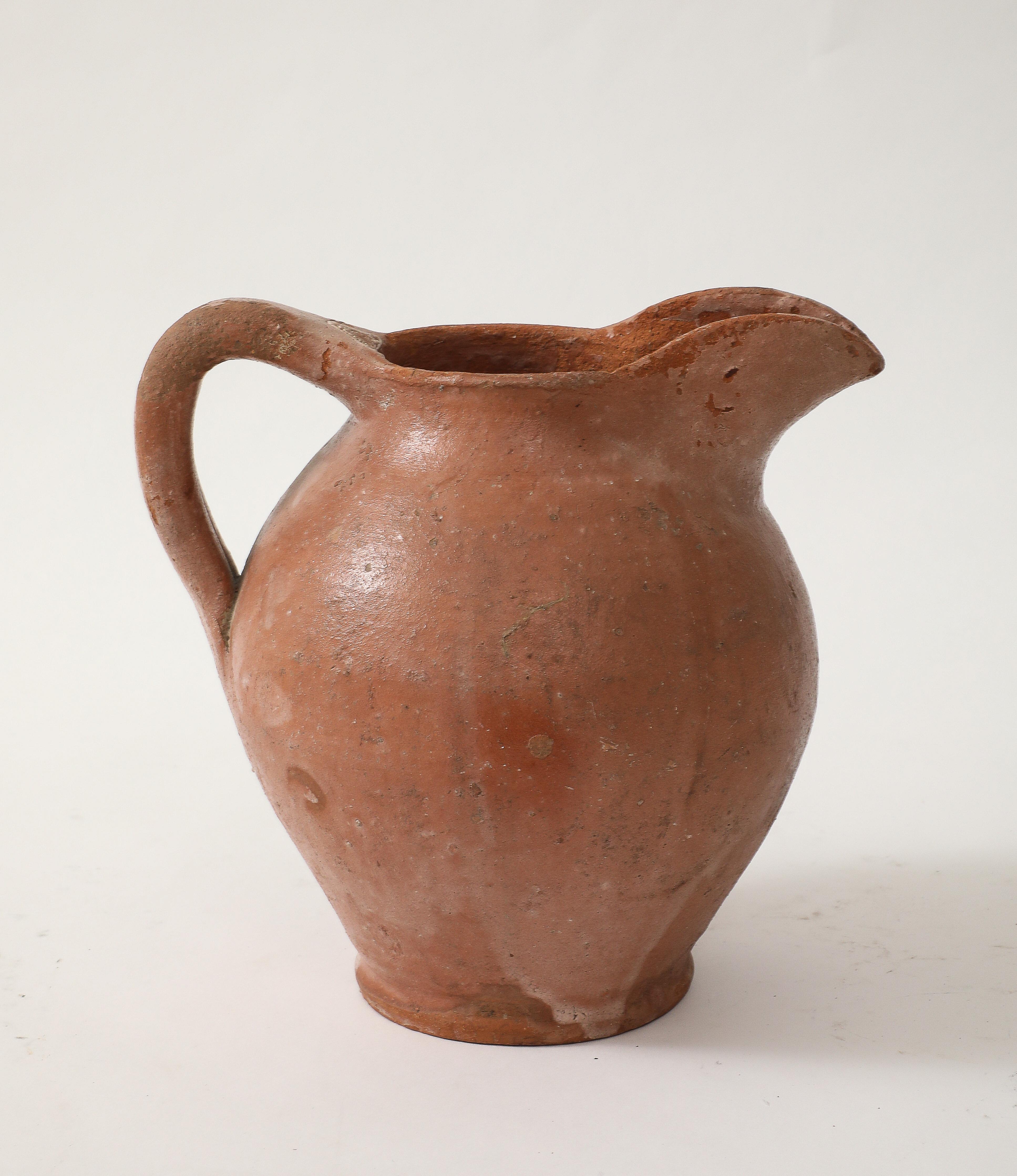 Late 18th C. Italian Earthenware Pitcher For Sale 1