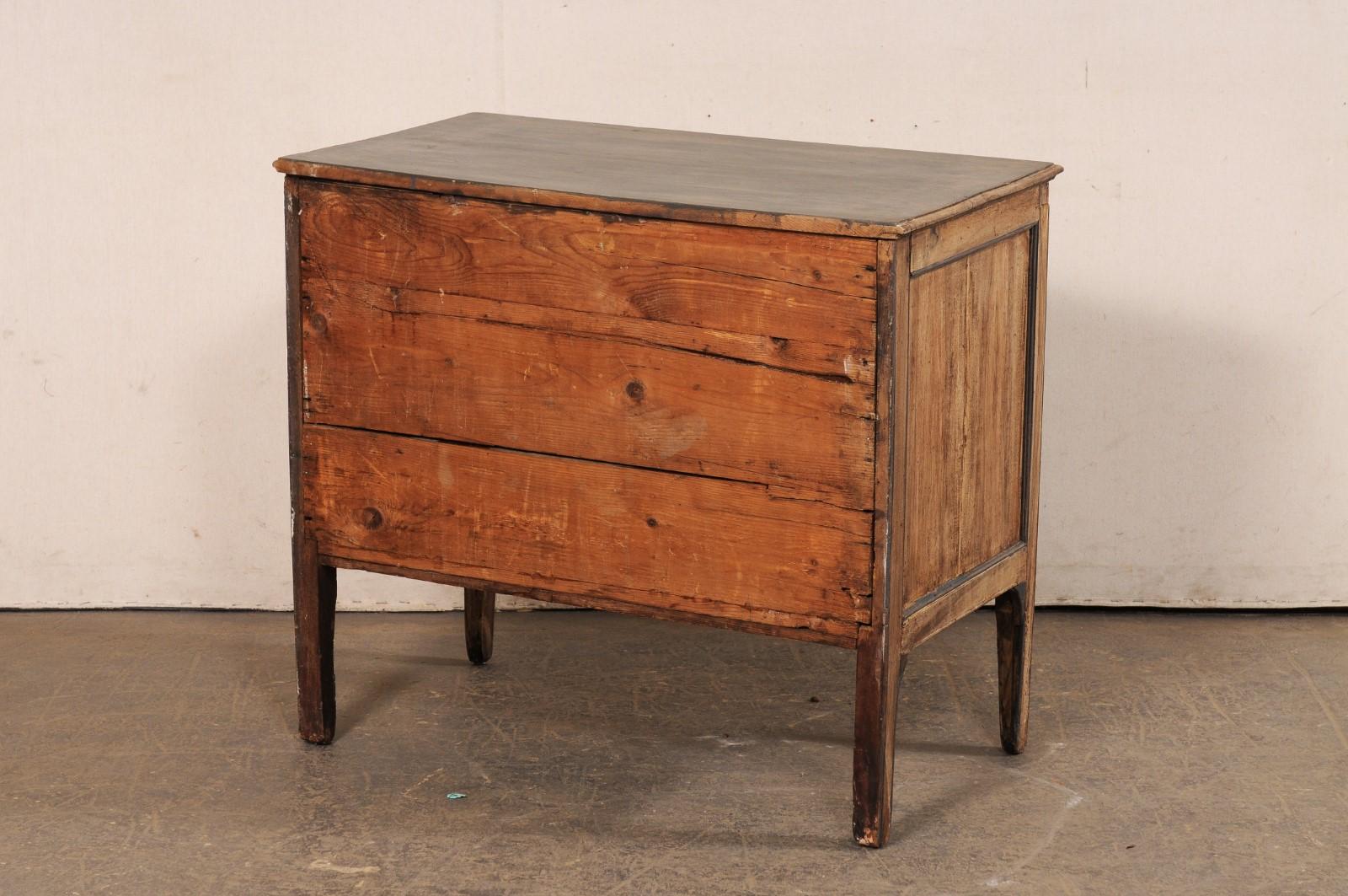 Late 18th C. Italian Two-Tone Wooden Chest w/Neoclassic Hardware For Sale 3