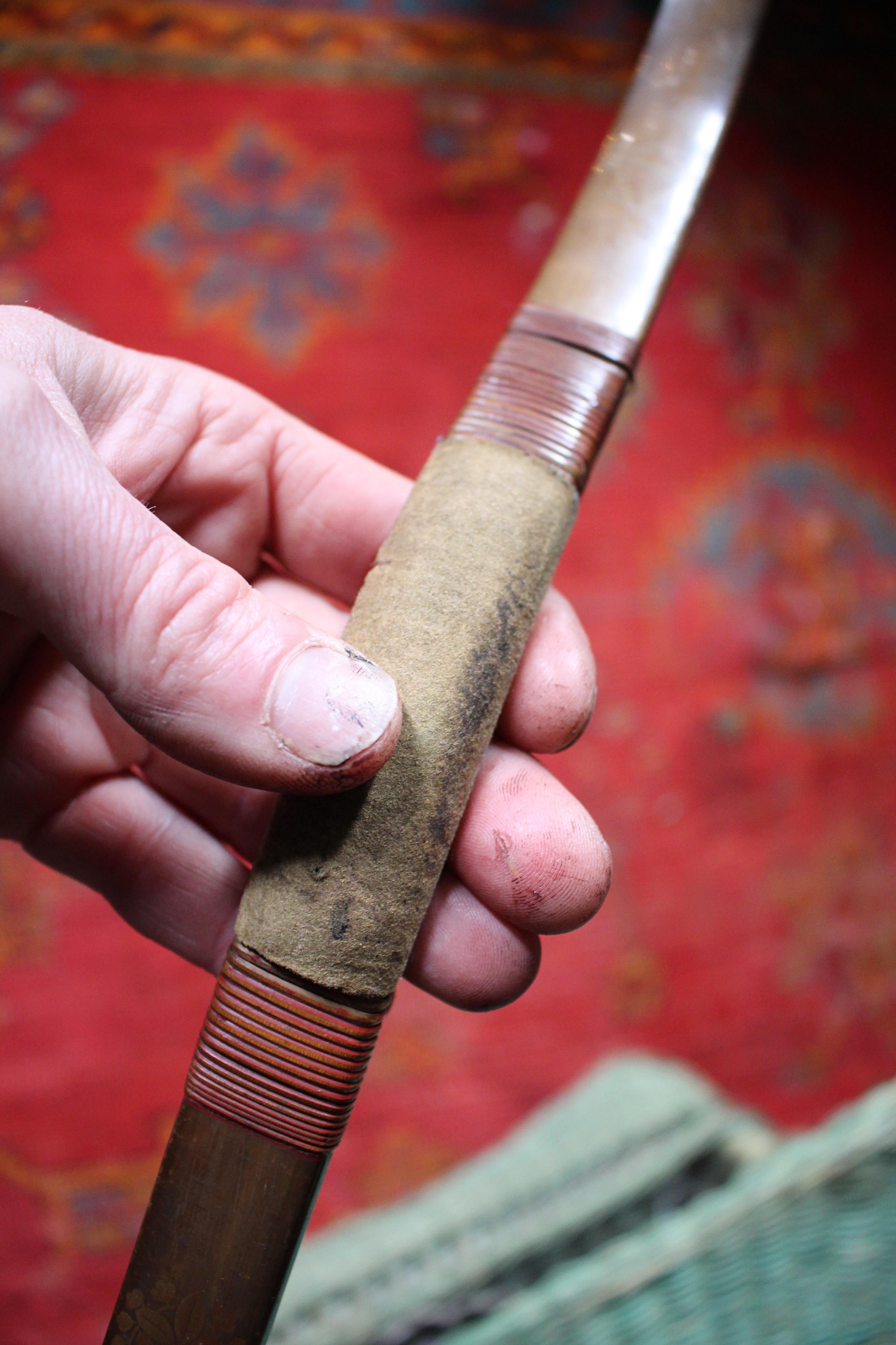 Late 18th C Japanese Edo Period Palanquin Bow (Rimankyuu)  Country House Antique For Sale 2